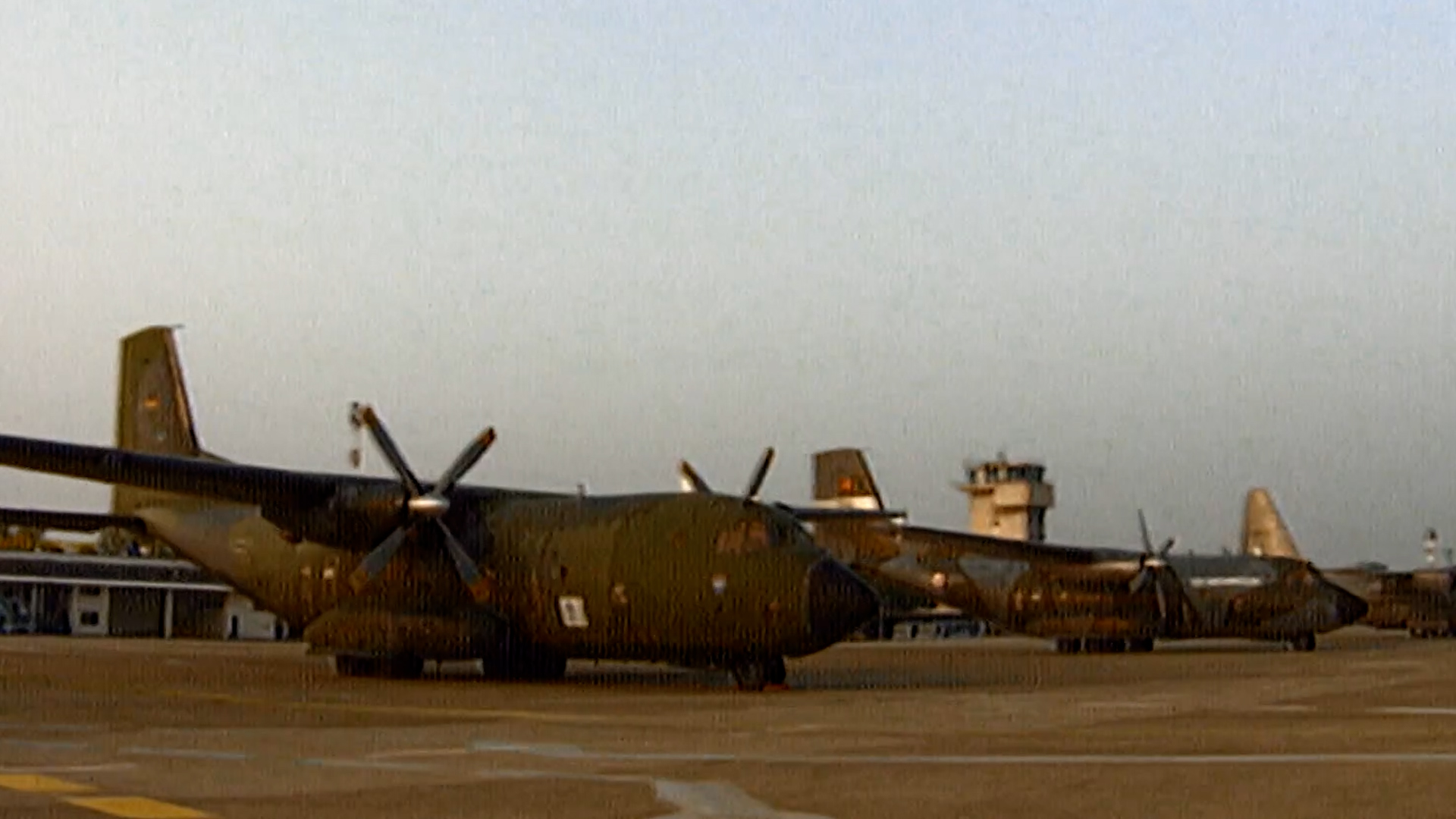International help came in the shape of Transall C-160 and C-130 Hercules aircraft, seen here in Sarajevo in 1992