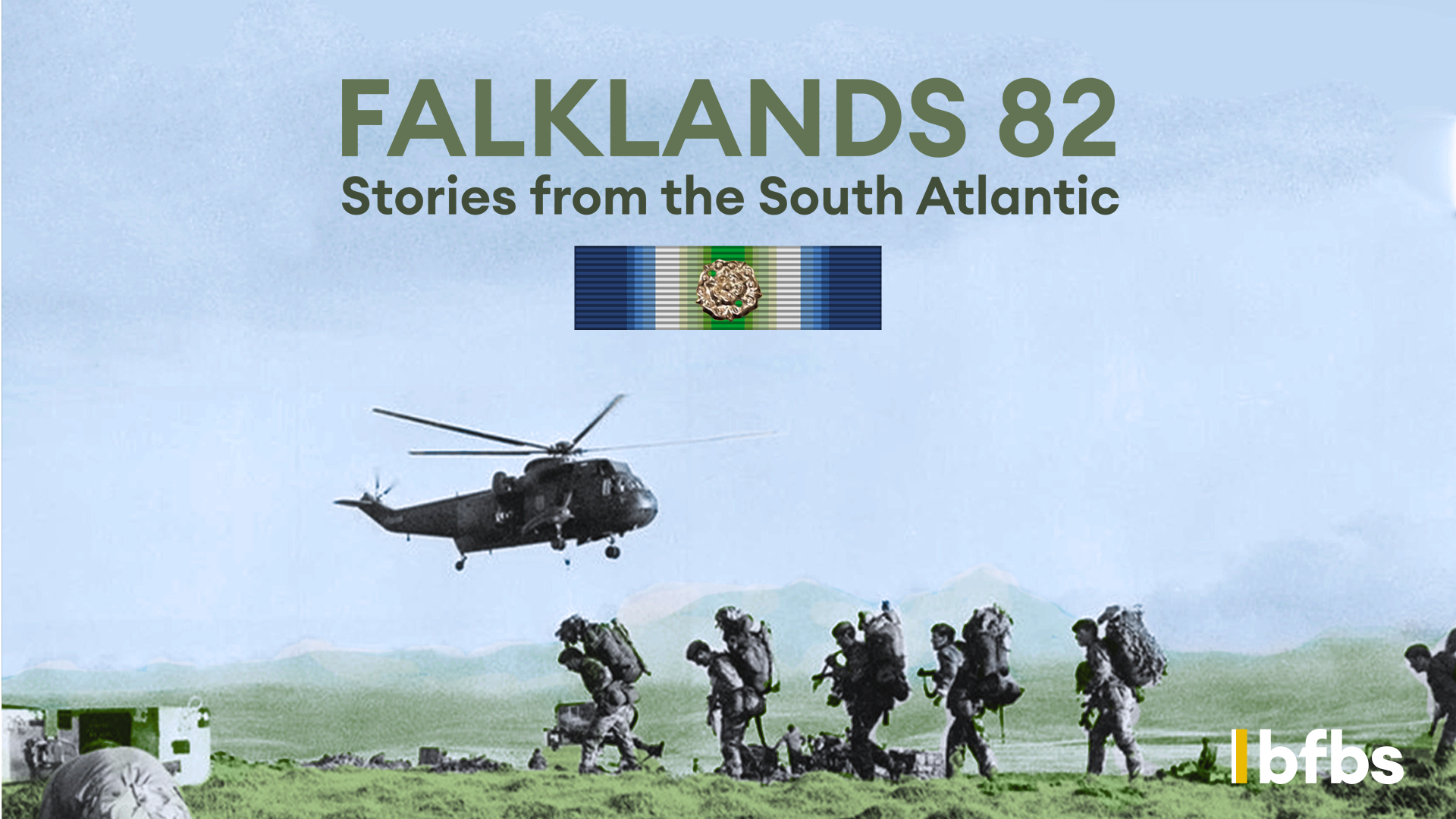Falklands 82: Stories from the South Atlantic BFBS exclusive podcast graphic 16x9