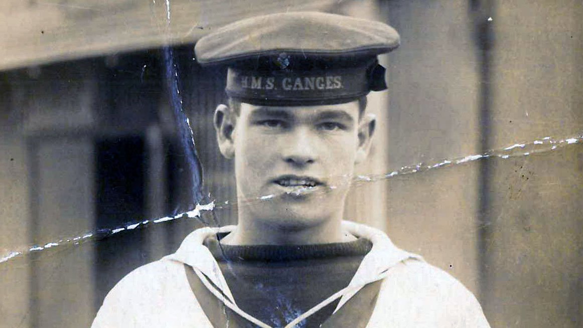 1925 CPO Thomas Topley while serving on HMS Ganges in 1925 CREDIT Topley family