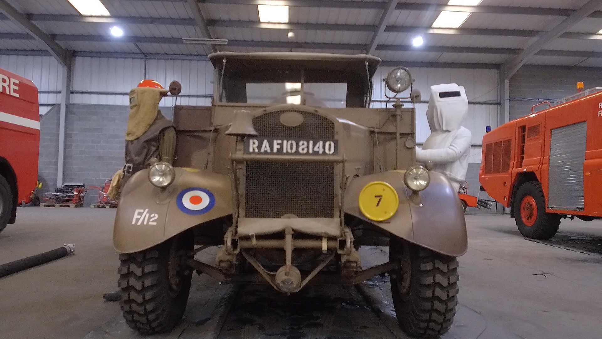 1943 fire engine used in Normandy 151019 CREDIT BFBS.jpg