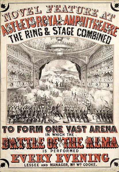 19th Century advertisment for 'The Battle of Alma' at Astley's Ampitheatre 130819 CREDIT WIKICOMMONS.jpg
