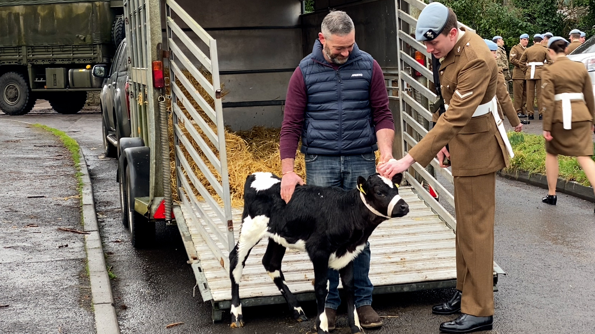 Sgt Buttercup was presented to personnel ahead of a parade through Wincanton.