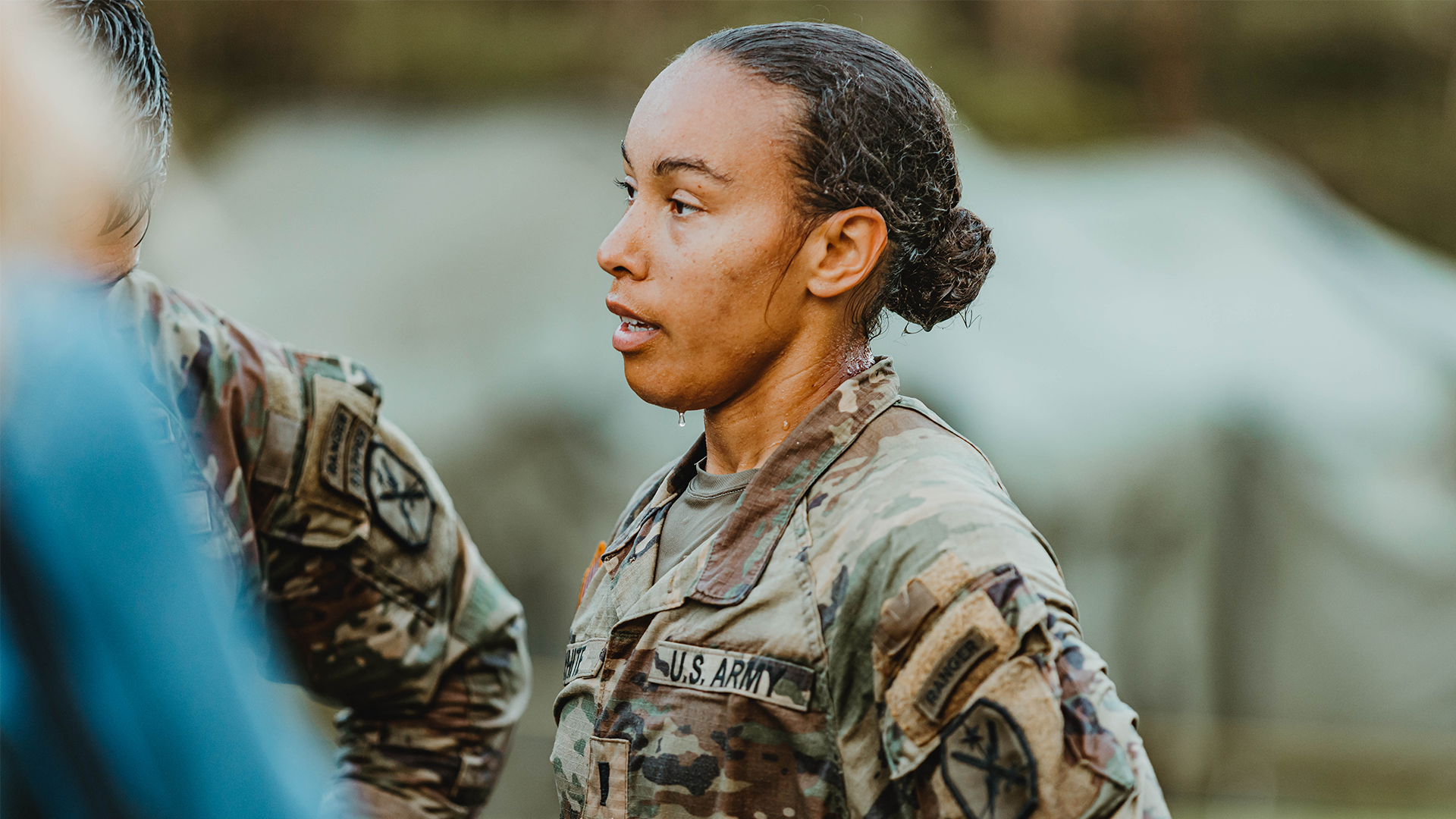 1st Lt. Gabrielle White competes in the 2025 Best Ranger Competition during the Malvesti Obstacle Course CREDIT DVIDS