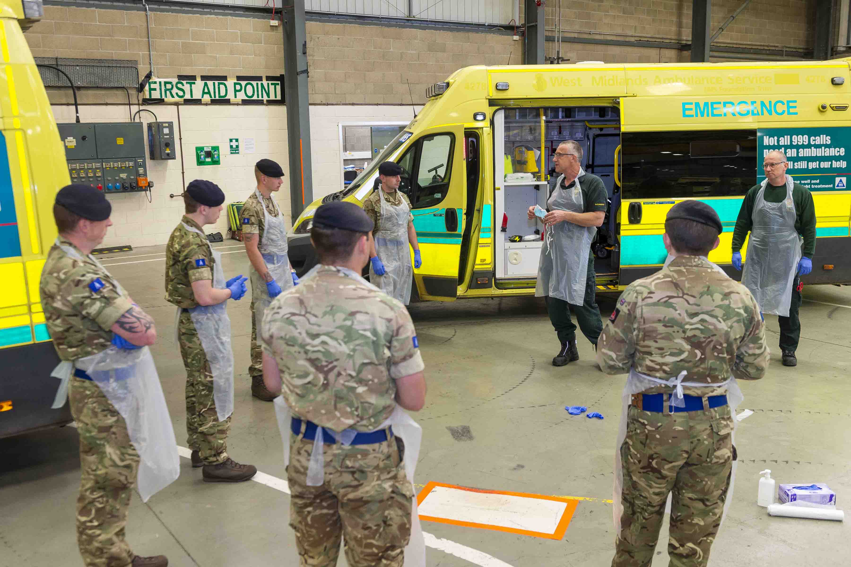 1st Queen's Dragood Guards support the East of England Ambulance Service NHS Trust during coronavirus pandemic