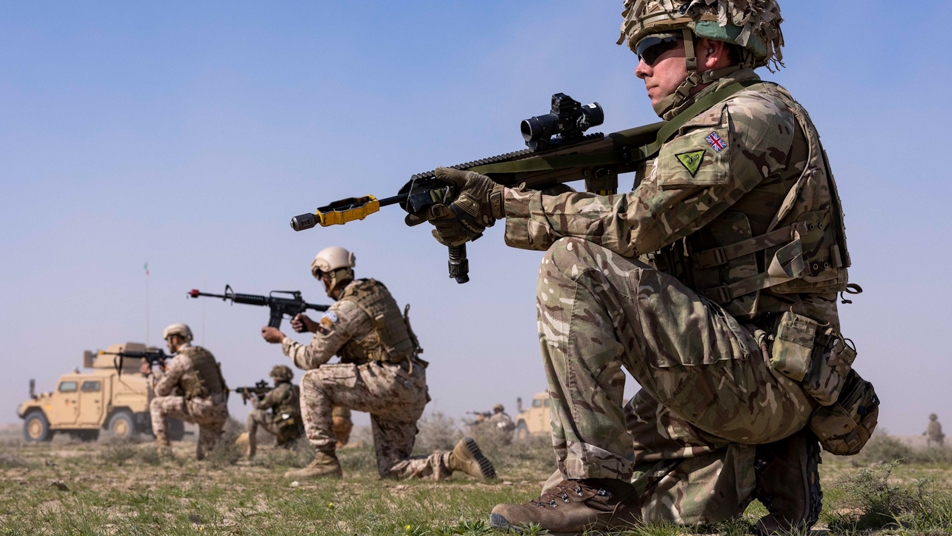 1st The Queen’s Dragoon Guards Welsh Cavalry Kuwait Exercise Desert Warrior 030323 CREDIT MOD