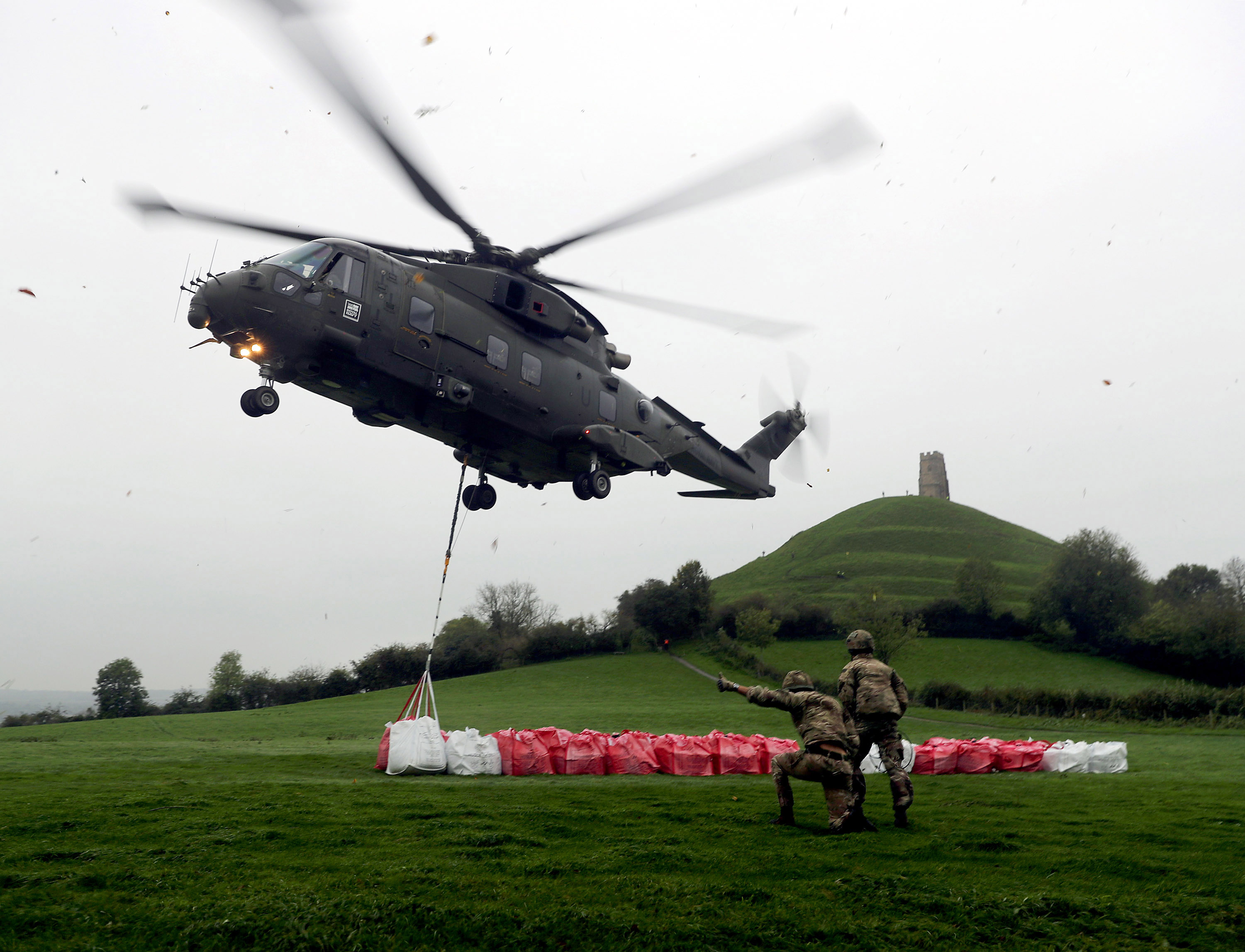 846 NAS Begin The Task Of Collecting The Stones