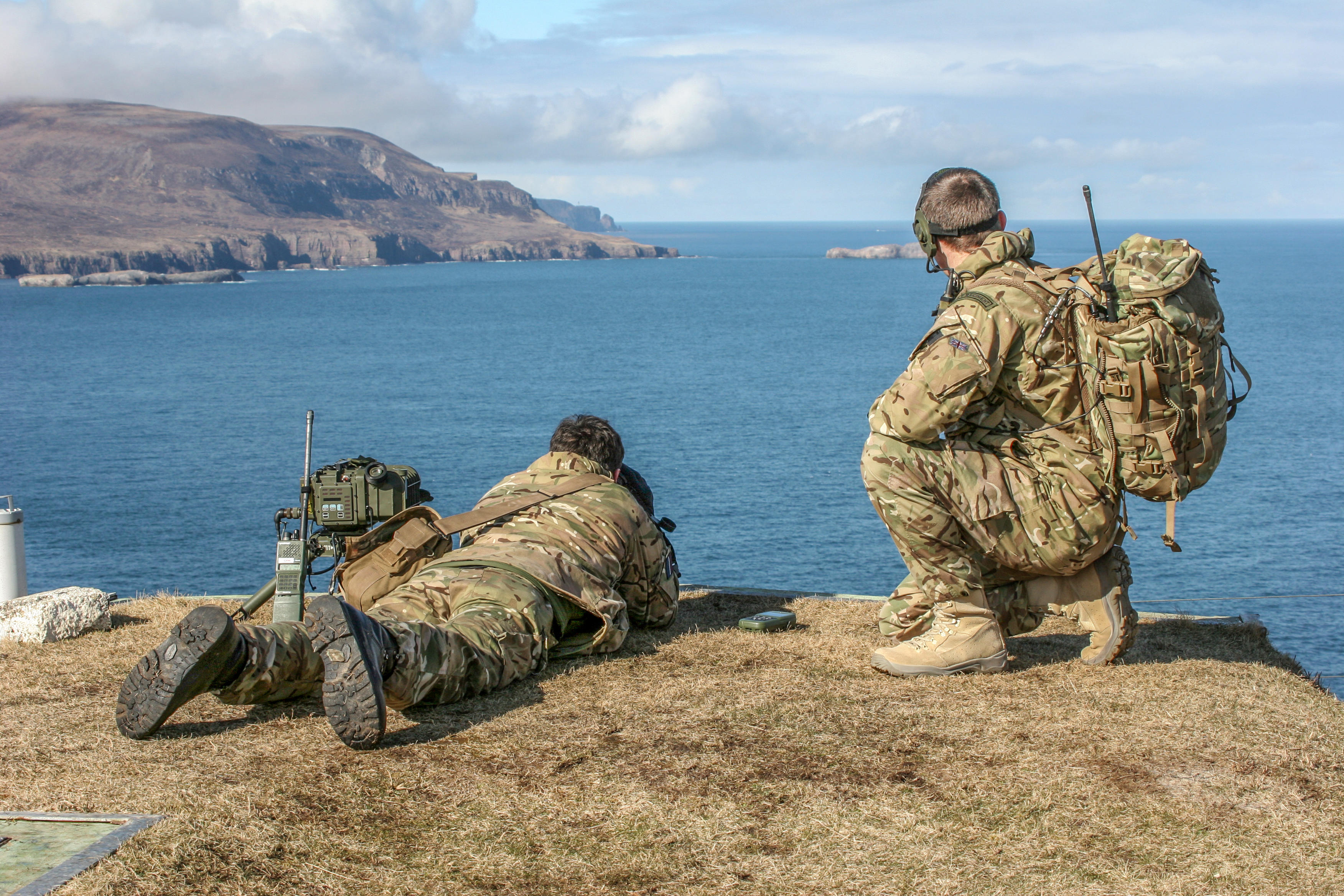 	2 Officers from the Royal Air Force Regiment provide Close Air Support at Cape Wrath Range as part of the duties as Joint Tactical Air Controllers