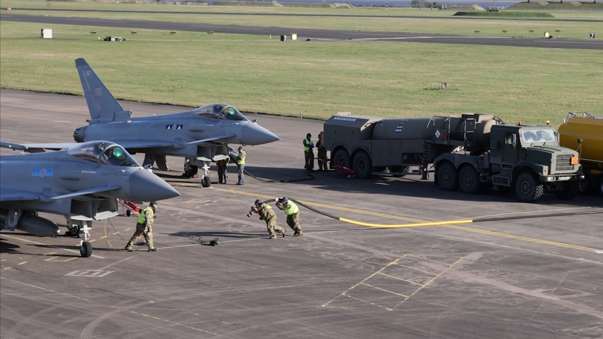 RAF personnel used the Joint Operational Fuel System and Tactical Aircraft Refueller