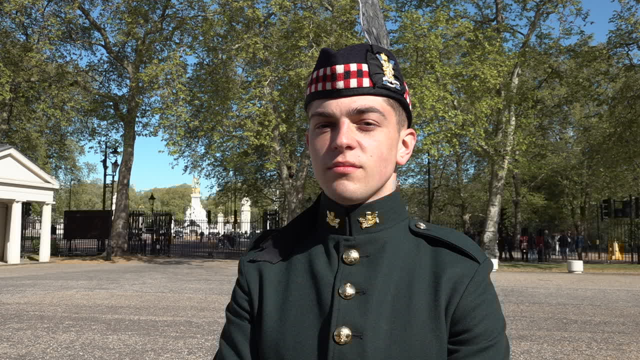 Pvt Robertson told BFBS Forces News his first ceremonial duty comes with a mixed feeling of nerves and pride