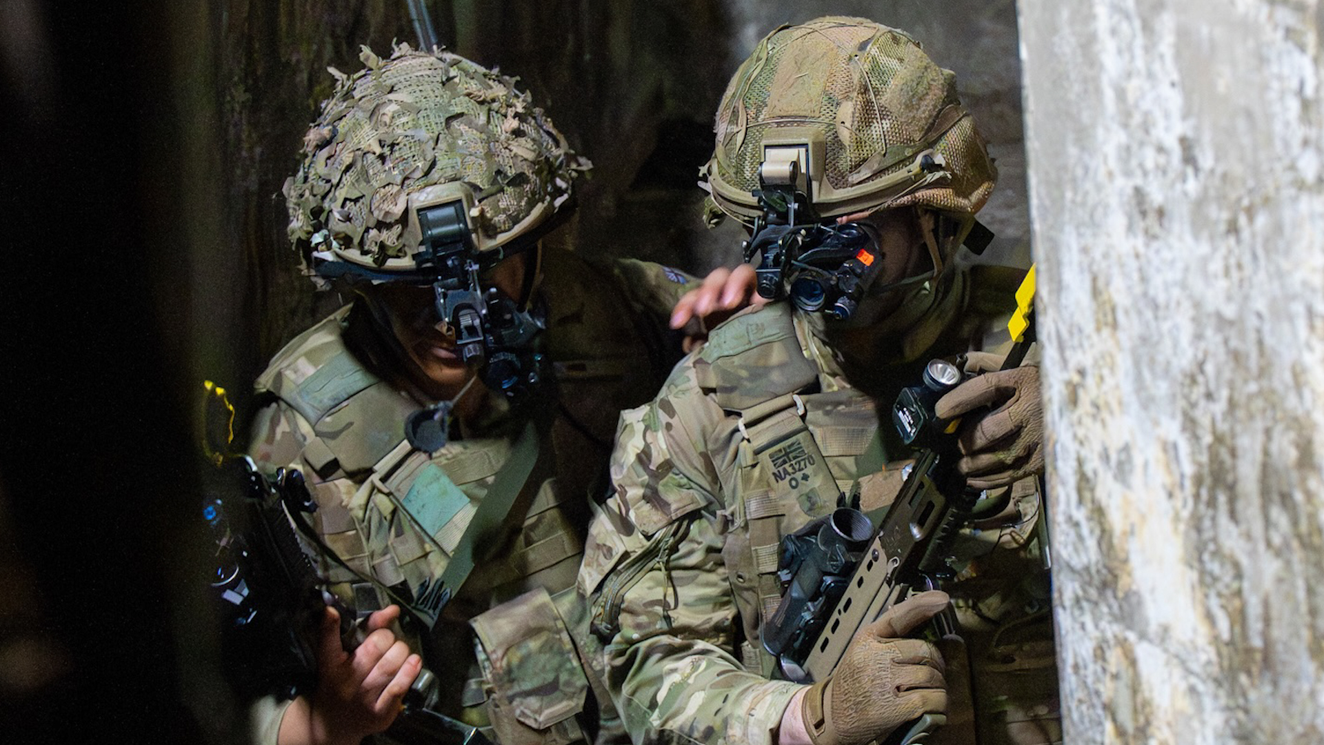 Members of the Royal Gibraltar Regiment on Exercise Rock Warrior