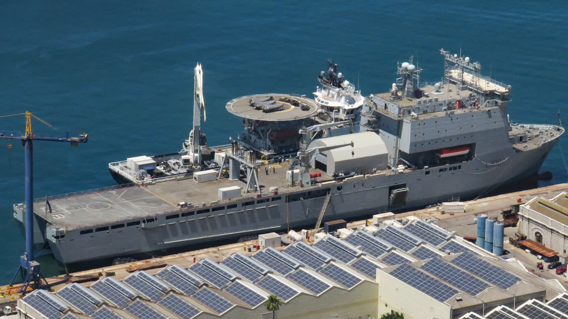 The USVs on HMS Sterling Castle's flight deck are believed to be those made by a firm called Kraken (Picture: Daniel Ferro)