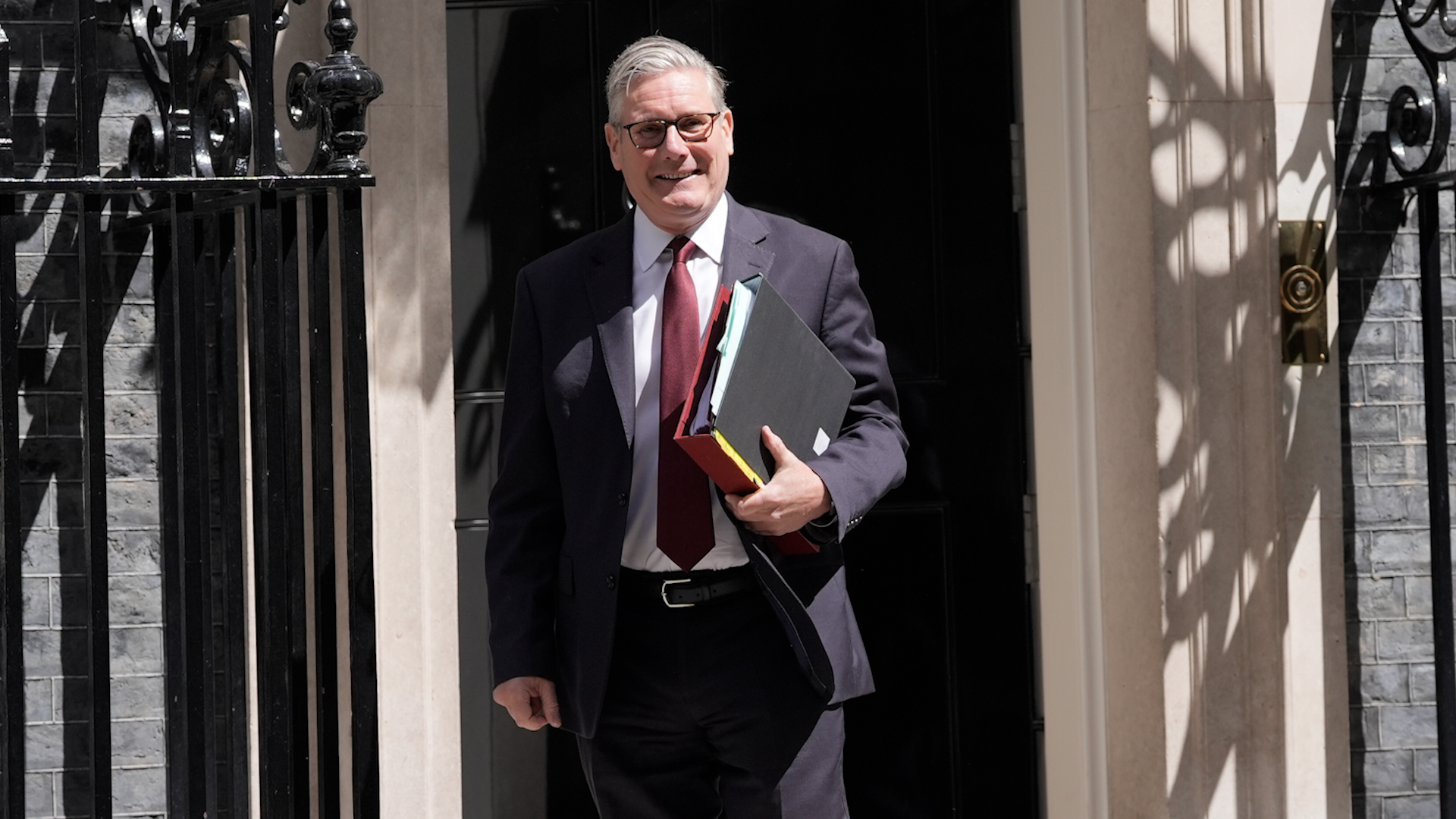 Sir Keir Starmer leaving Number 10 Downing Street on his way to Prime Ministers Questions