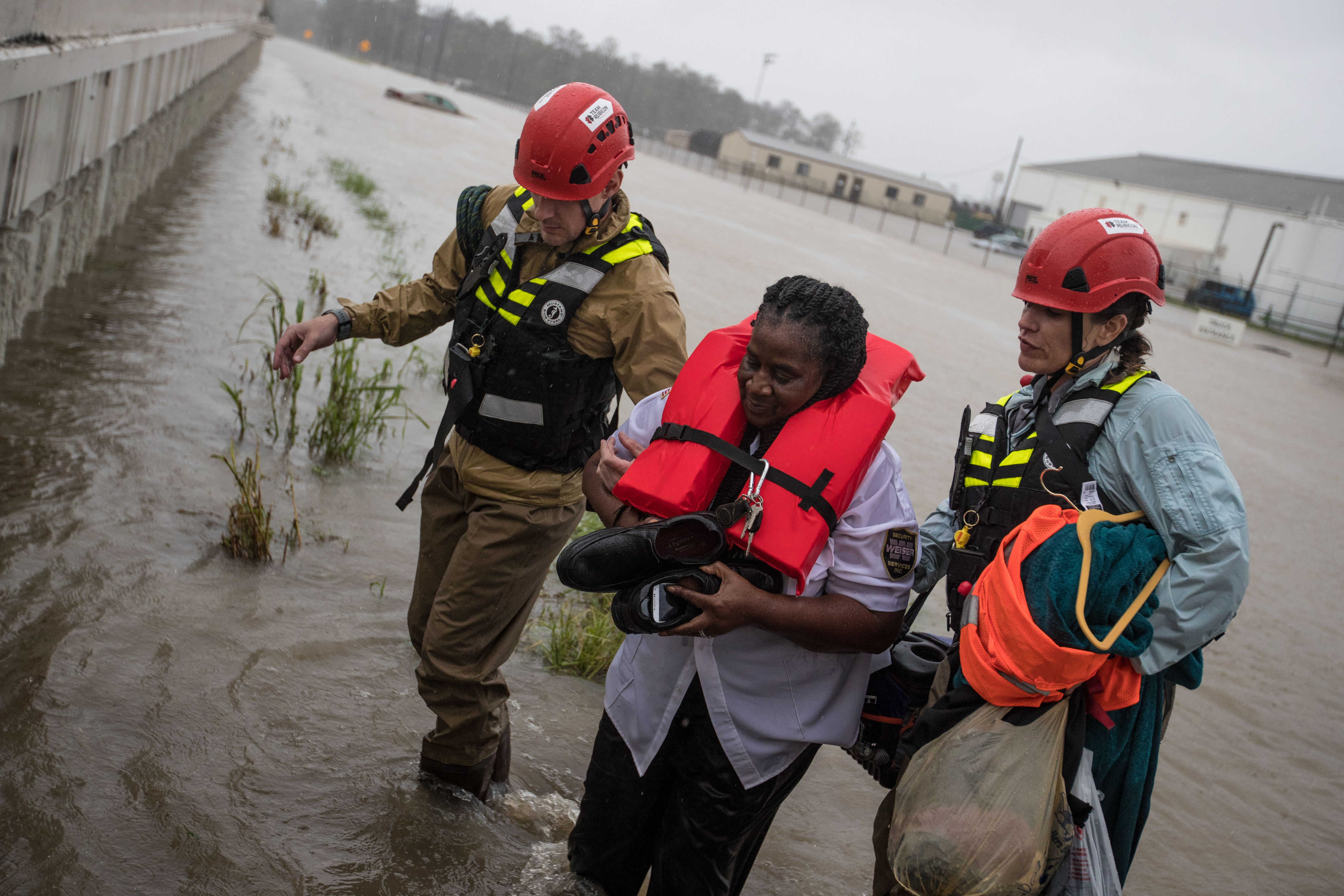 Team Rubicon helps people hit by tropical storm Harvey in Houston 