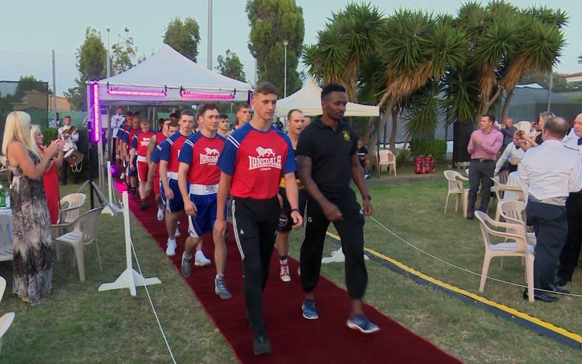 British Army v RAF Cyprus boxing 2018