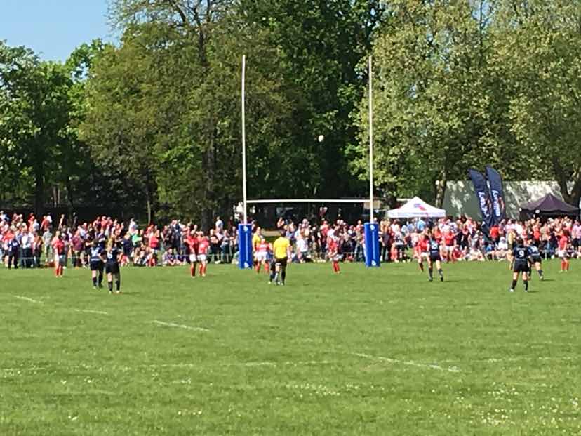 Navy Rugby Women Score Against The Army