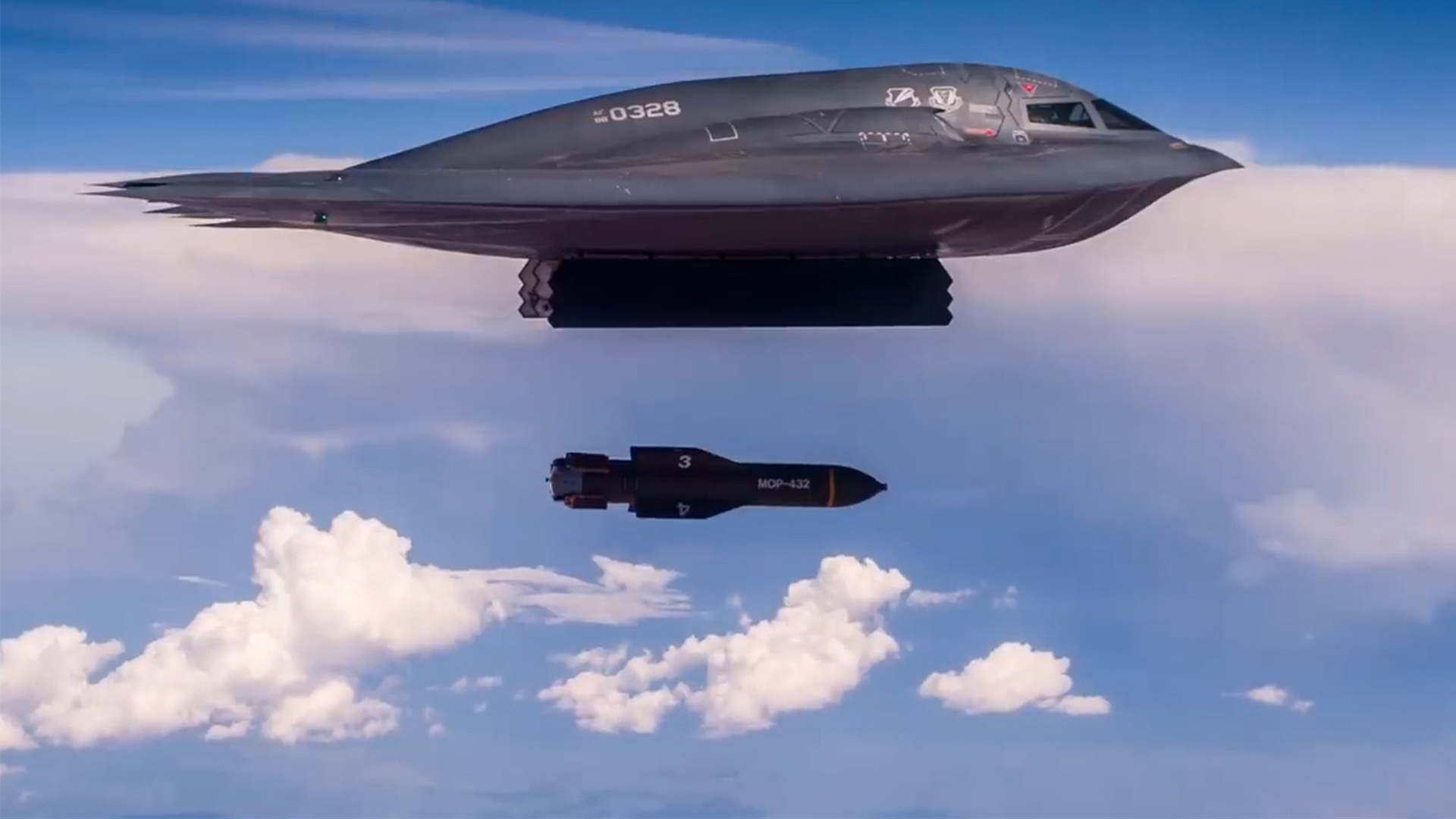 There is only one aircraft capable of carrying the bomb, the B-2 bomber (Picture: US Air Force)