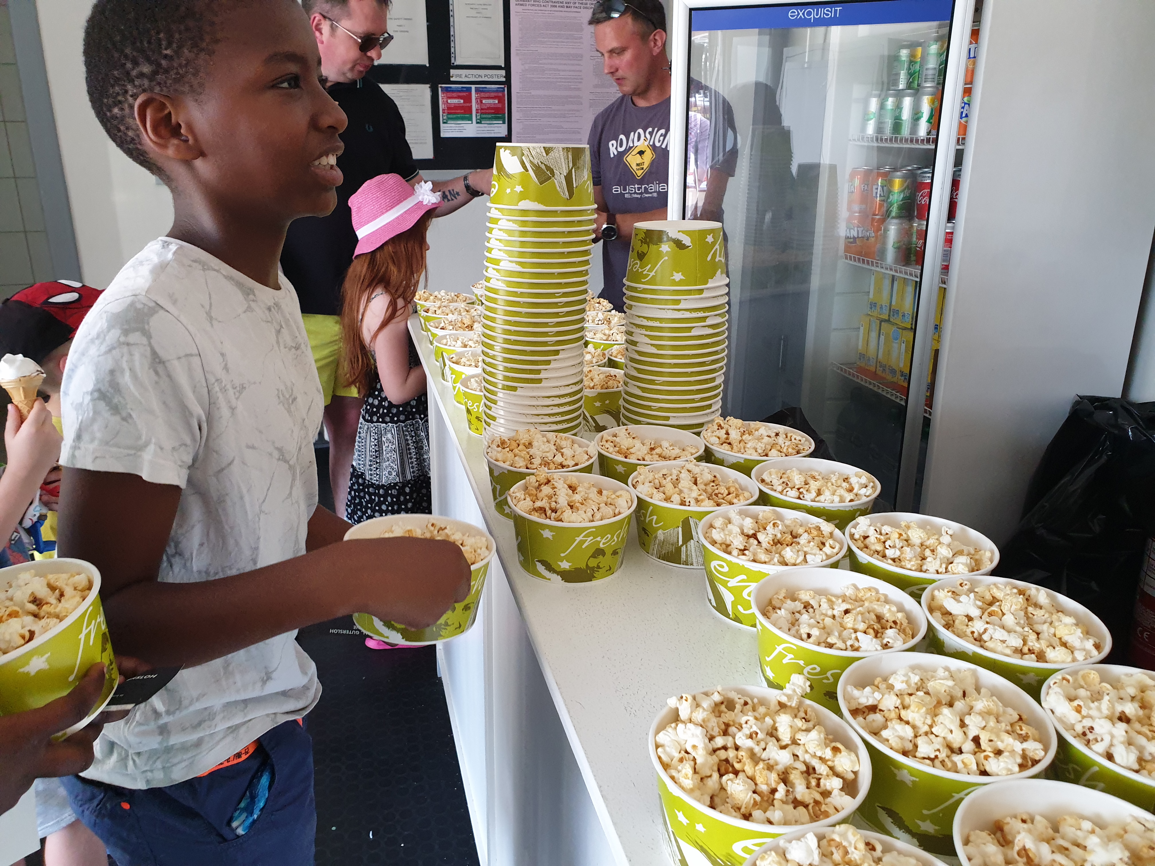 free popcorn stand