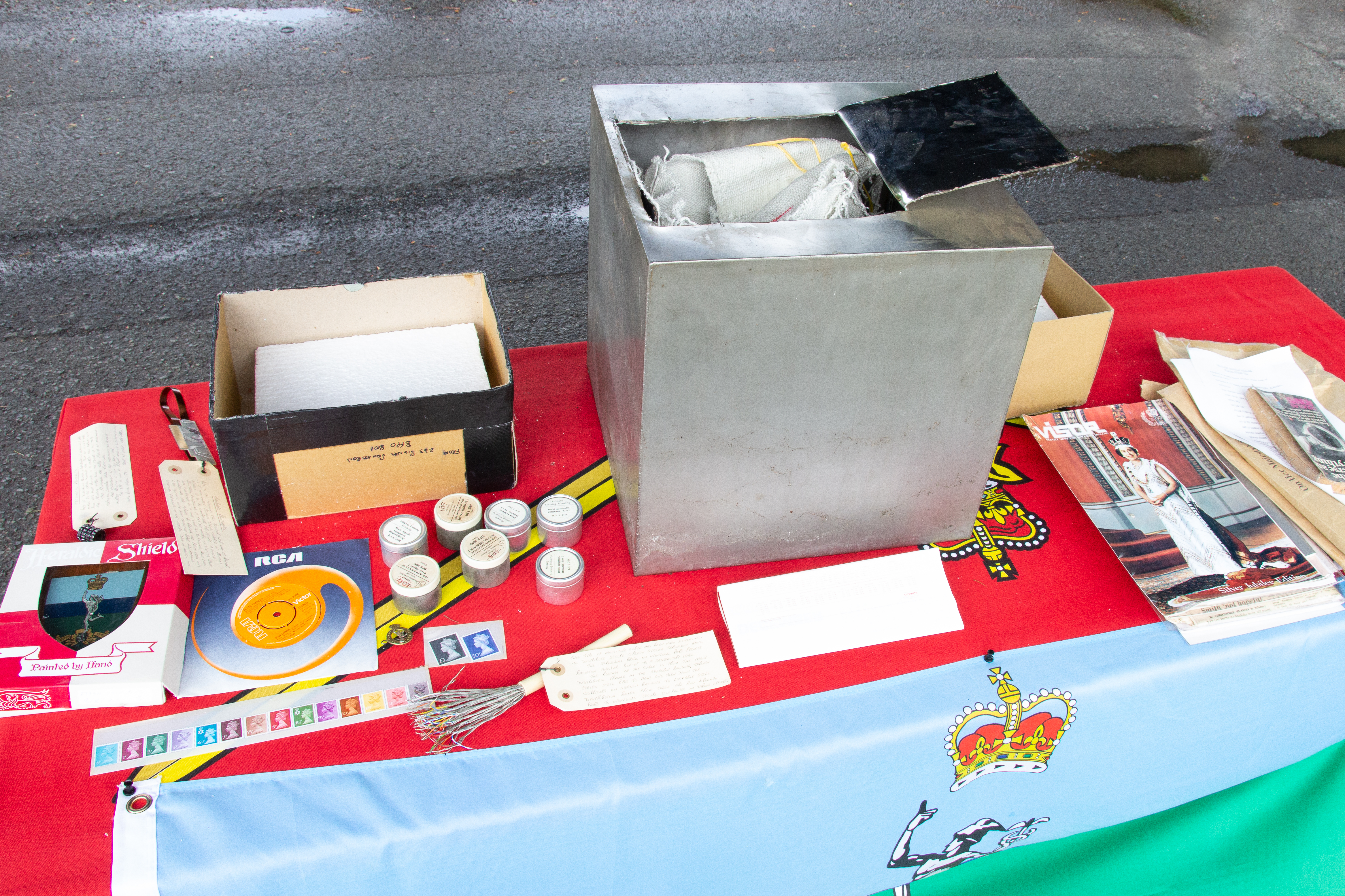 Royal Signals 233 Sqn Time Capsule and items. Credit Royal Signals