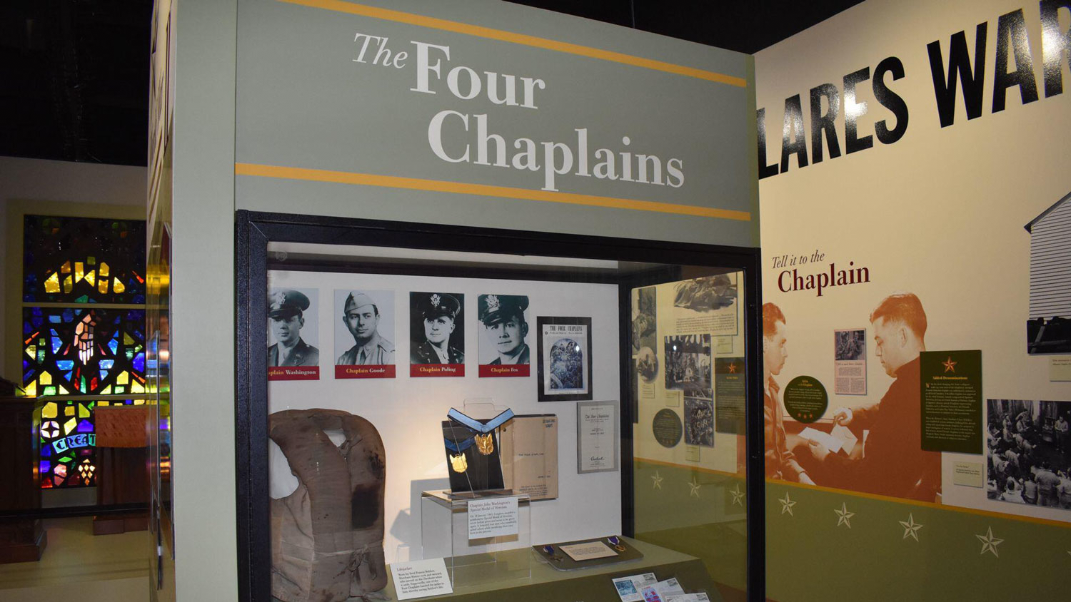 030226 The display for The Four Chaplains at the Army Chaplain Corps Museum on Fort Jackson NO REUSE Image ID 2GKTJXM CREDIT Operation 2021