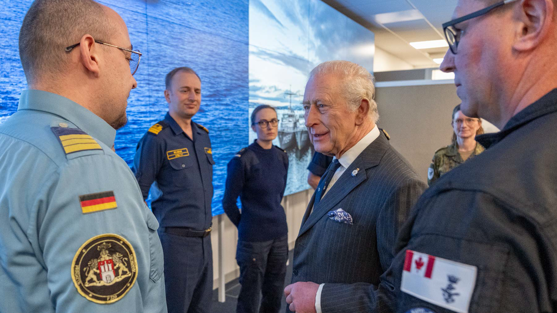 It wasn't just UK servicemen and women he spoke to as the King also met personnel from Nato's Allied Maritime Command at Northwood