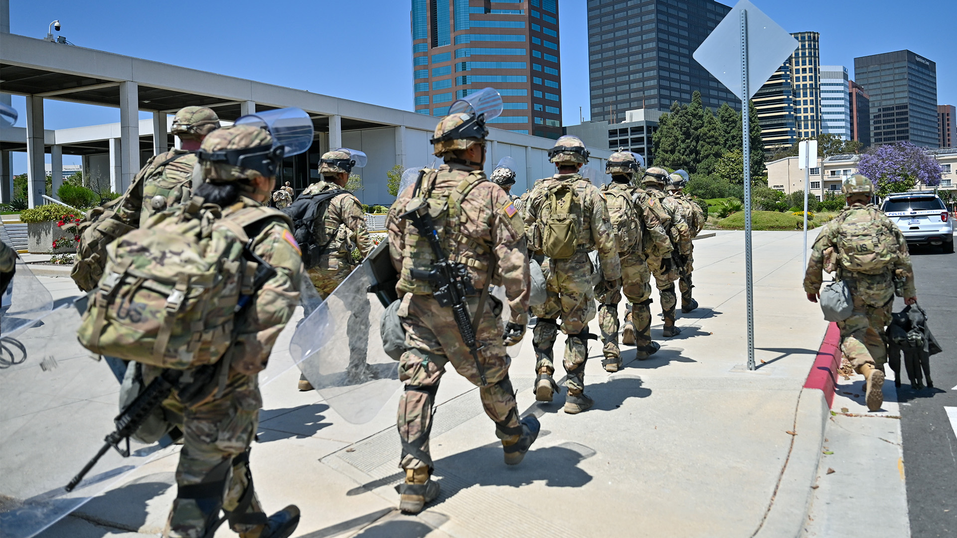 The US National Guard was also deployed to Los Angeles in June