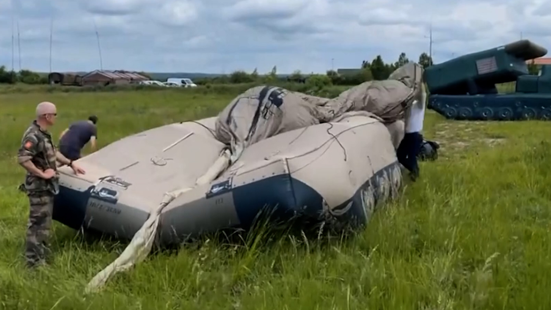 The Abrams takes shape, adding to the MLRS sitting in the background