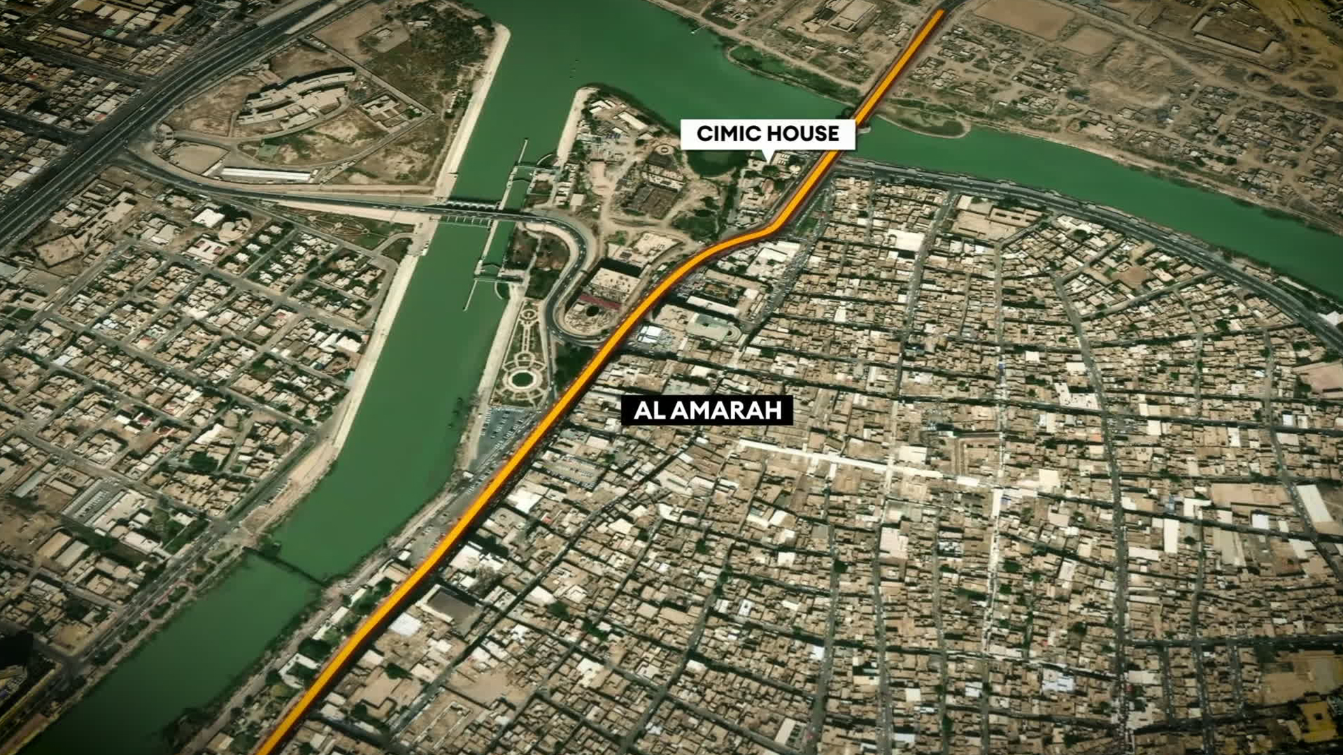 The main road through Al Amarah was key to controlling southern Iraq - and CIMIC House was a vital component in making that happen (Picture: BFBS)