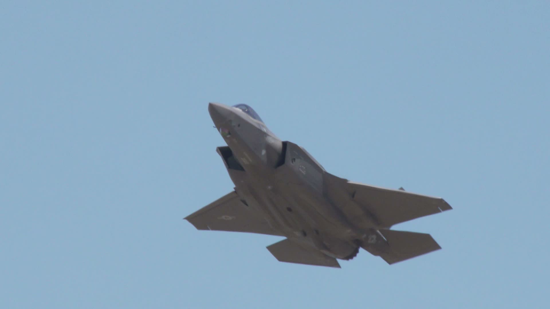 The USAF F-35A Lightning Demo team impressed the crowds at the Farnborough International Airshow (Picture: BFBS)