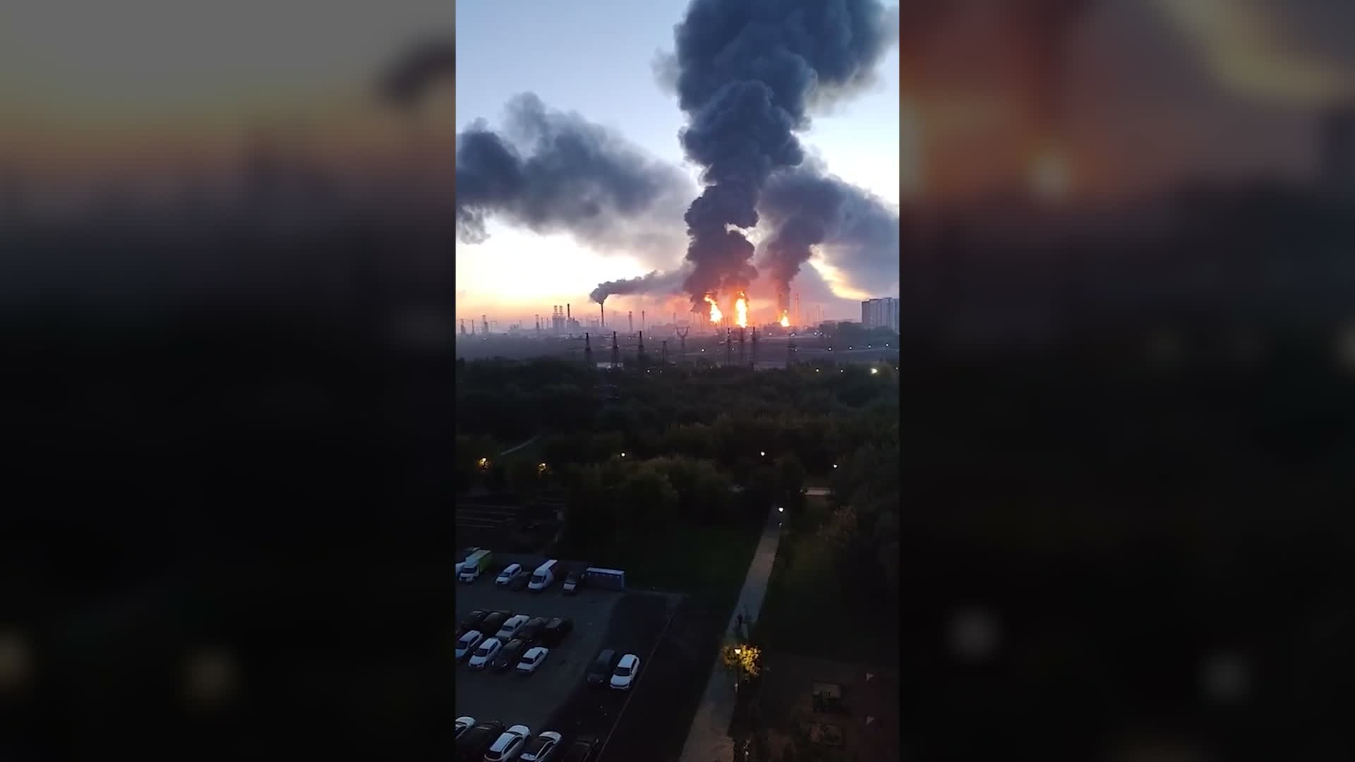 Moscow buring after Ukrainian drone and missile attack