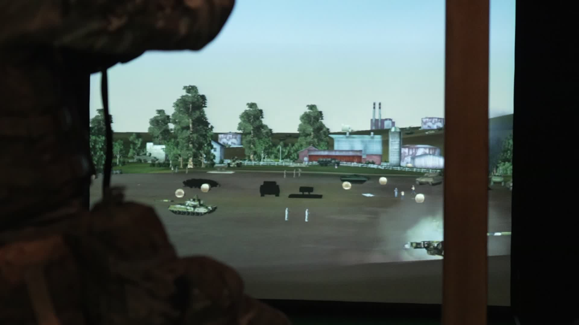 The soldiers also got to test their anti-tank weapon skills on the DCCT - the dismounted close combat trainer (Picture: BFBS)