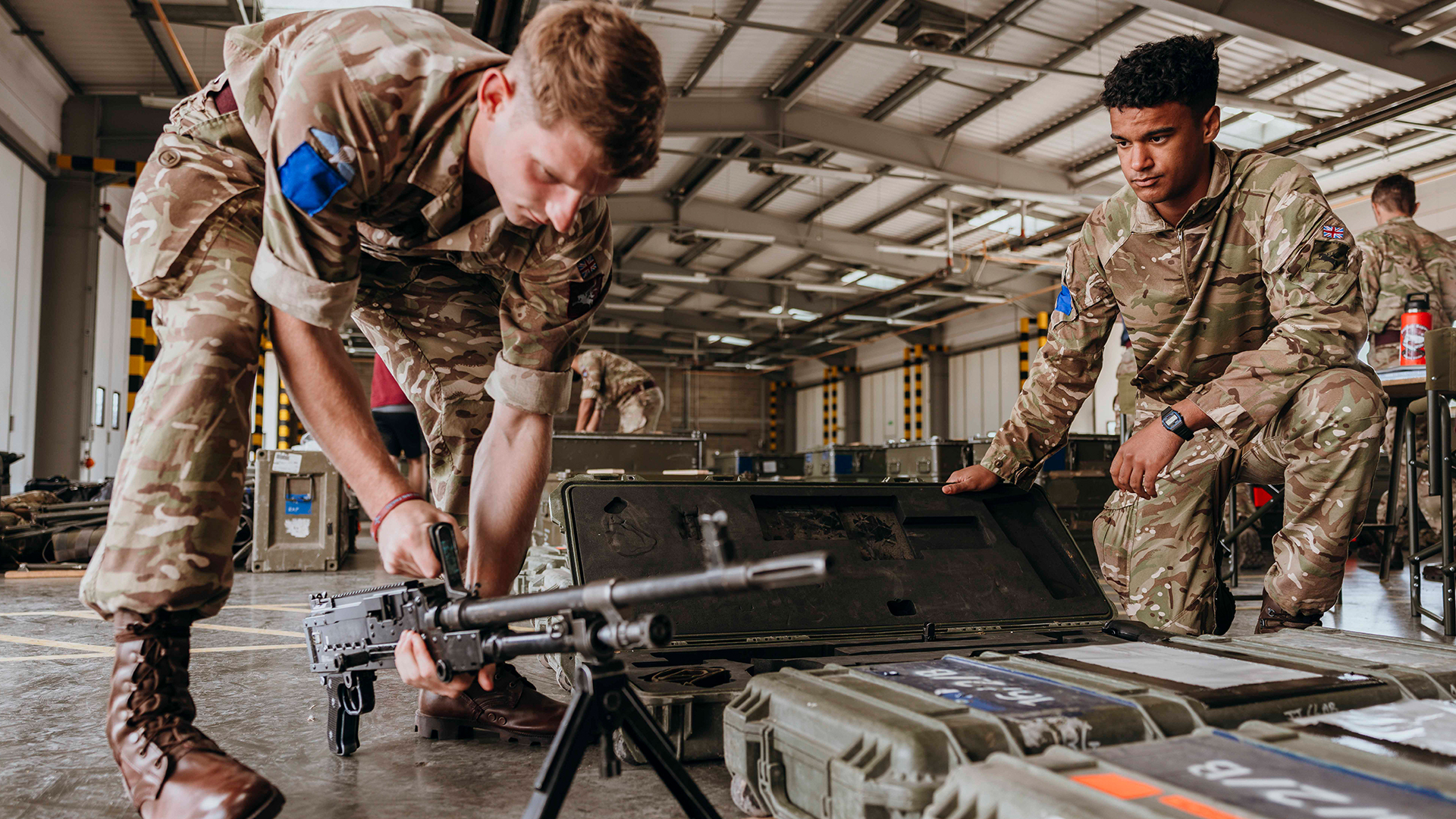 Weapons like the GPMG and its associated 7.62mm rounds are not always brought out for the rehearsal - but this year the operation was truly full-on