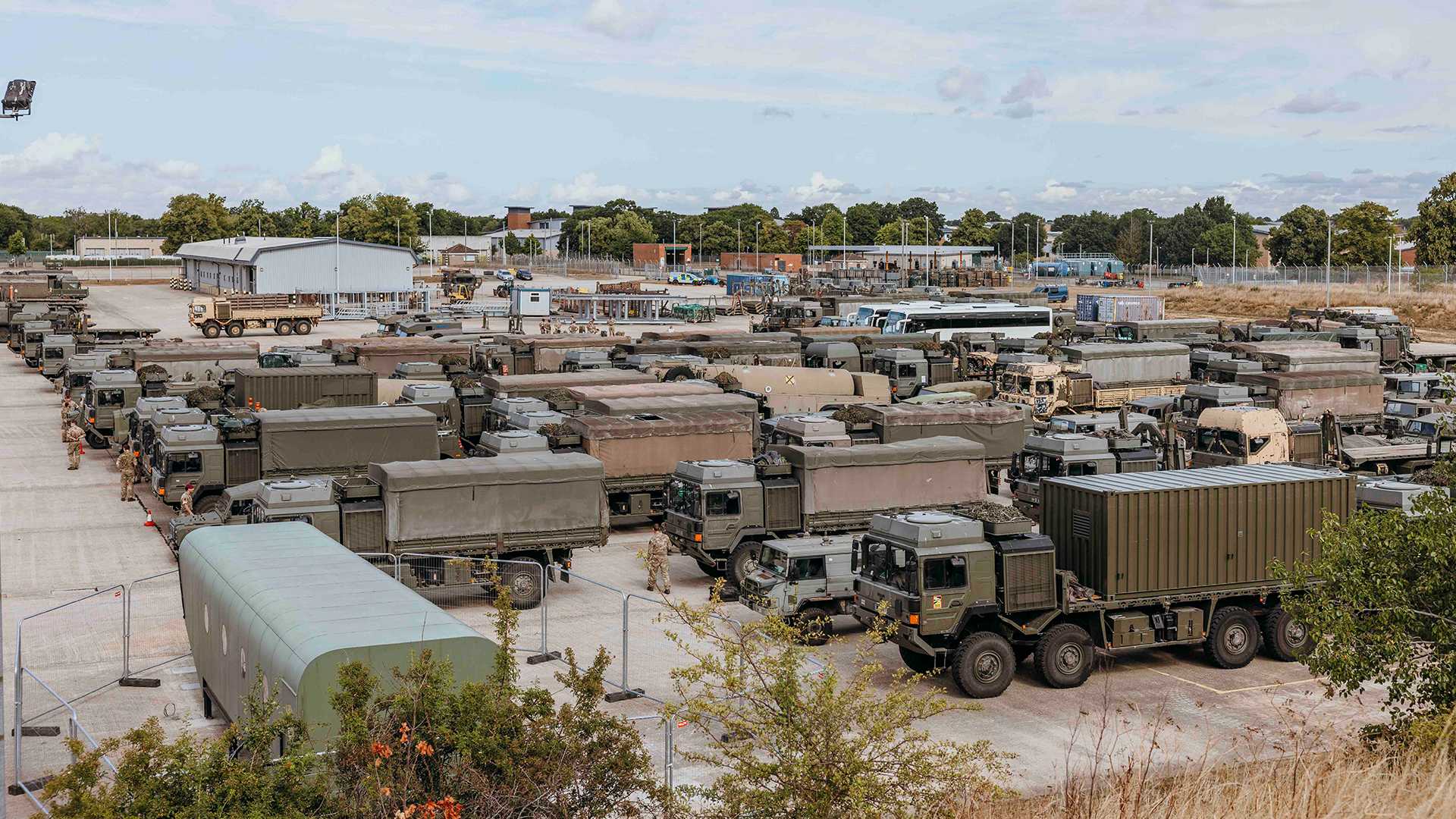 Around 300 vehicles are needed to transport 1,000 personnel and their kit