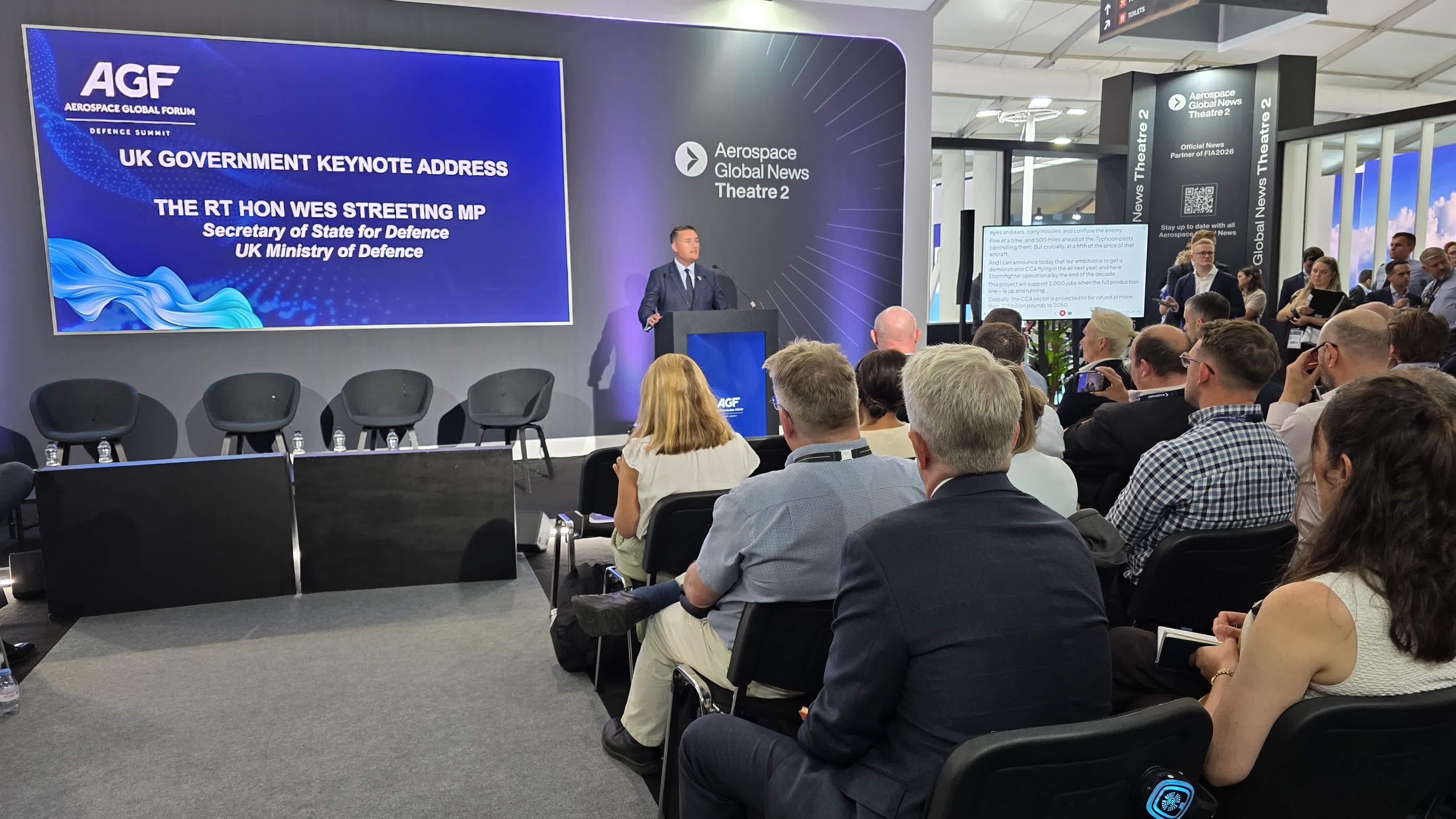 Farnborough Wes Streeting Defence Secretary speech