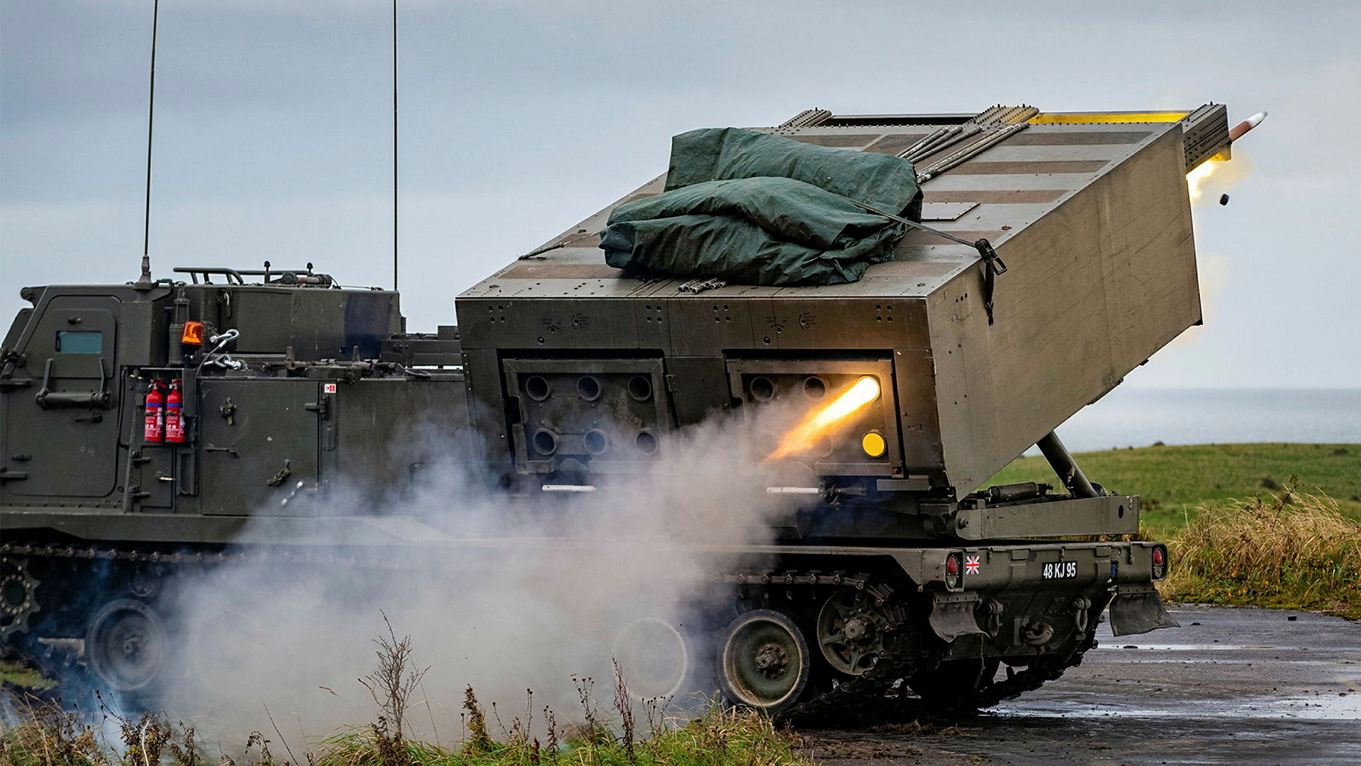PrSMs will be launched from the M270 Guided Multiple Launch Rocket System, a self-propelled armoured missile and rocket launcher which is one of the Royal Artillery's most powerful weapons (Picture: MOD)