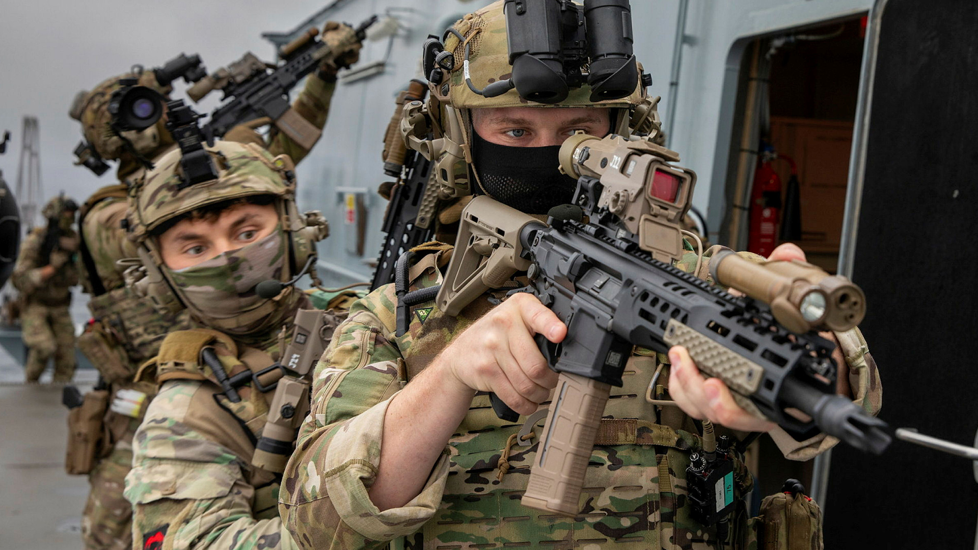 This boarding exercise took place on RFA Lyme bay, but in future it could be conducted at the new facility at HMS Raleigh (Picture: MOD)