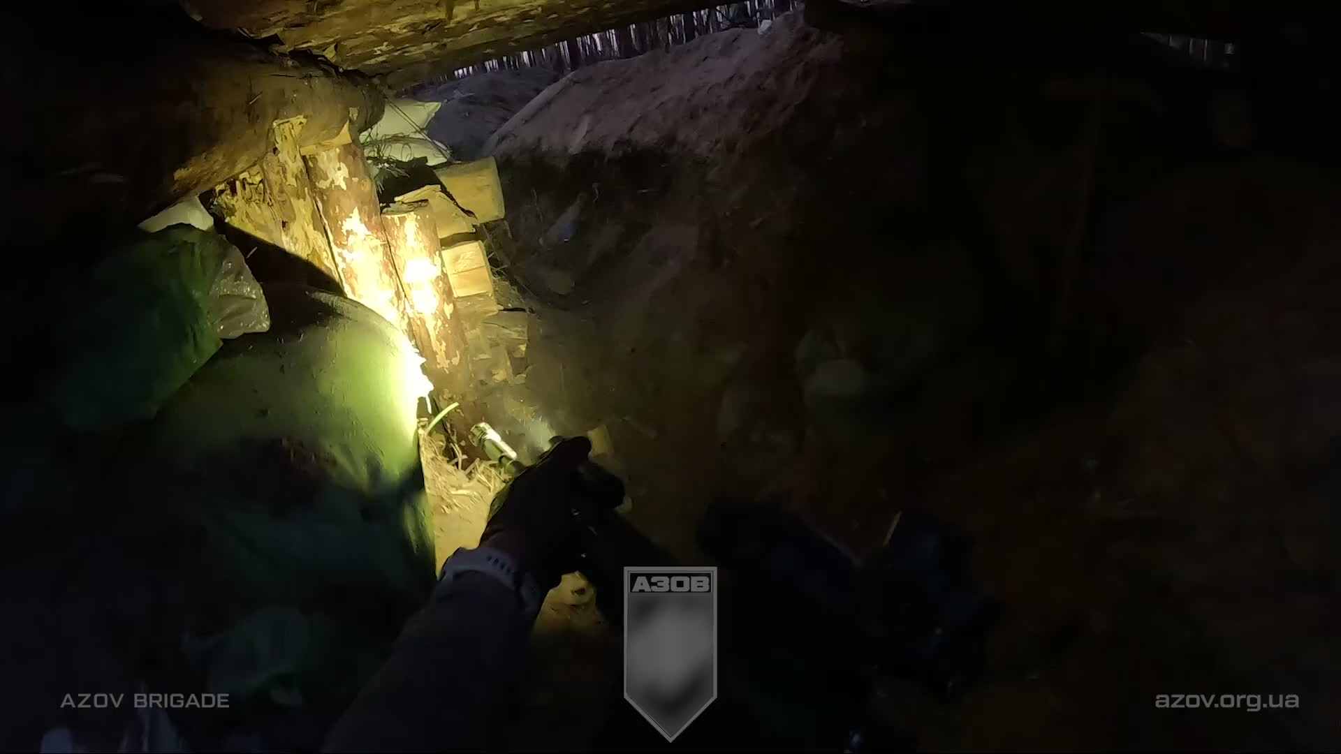 Ukrainian forces are becoming more adept at fighting at night, whether that's deploying from an AFV or, as in this case, assaulting a trench