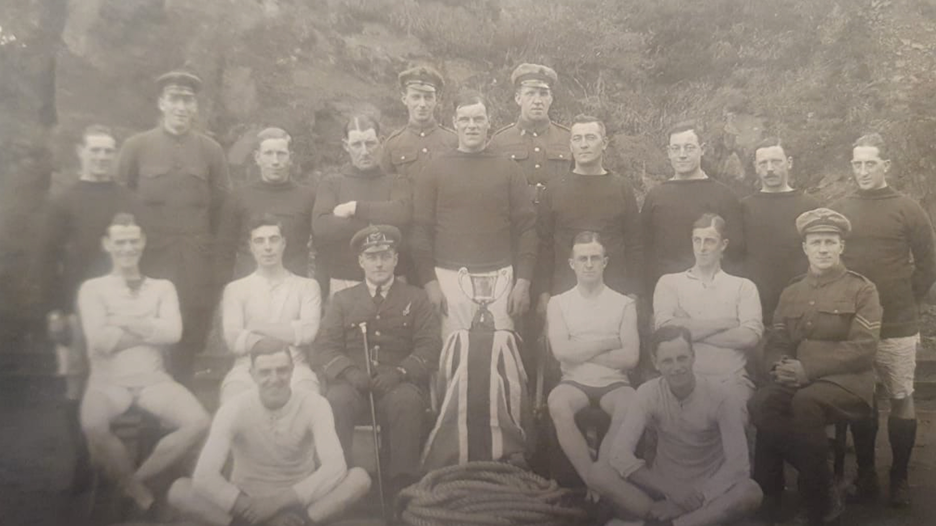 24072025 First Photo of RAF Tug of War Team in 1918 Credit Squadron Leader Gareth Davies