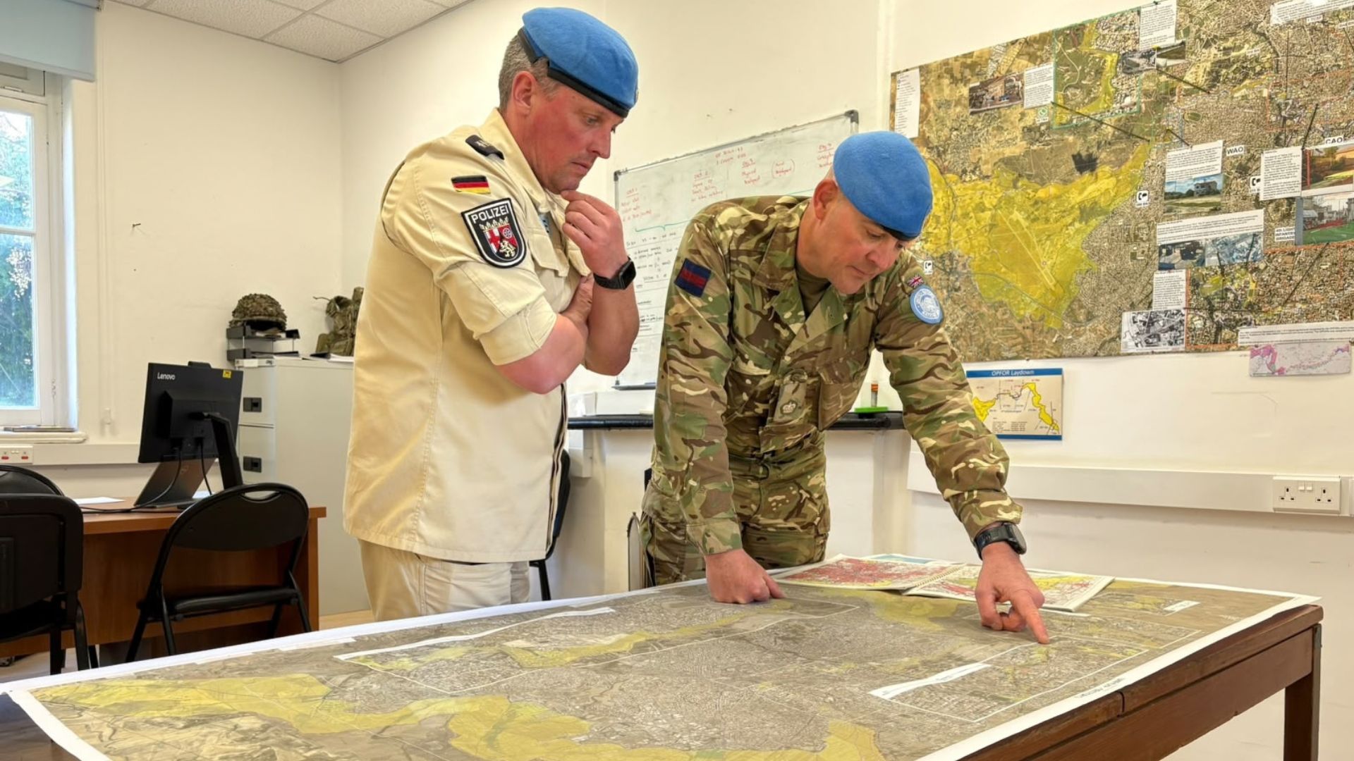 Maj Pickersgill, Deputy Commander Sector 2 has spent 32 years in the British Army but Op Tosca is his first UN peacekeeping mission (Picture: BFBS)