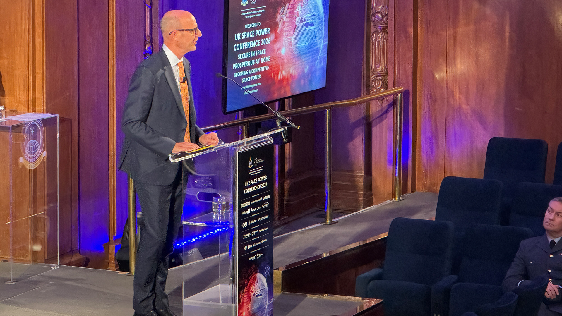 The National Armaments Director Rupert Pierce at space power conference