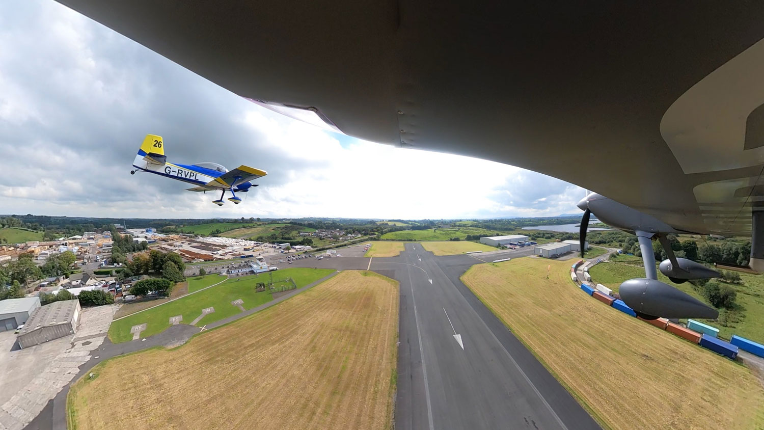 	241025 view from Sqn Ldr Ben Polwin and his wife Sophie's Van's Aircraft RV-7 during the Schneider Trophy, June 2024 CREDIT Ben Polwin