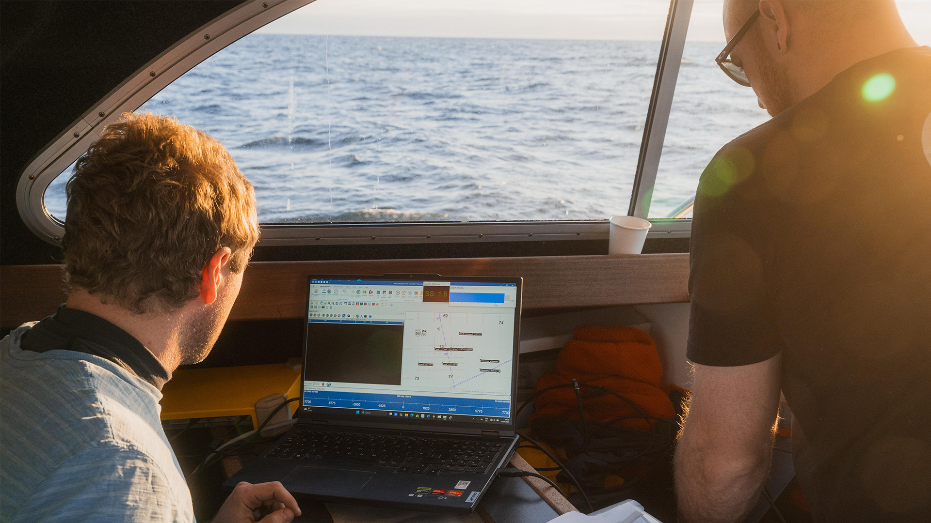 The team searched for the shipwreck by painstaking scanning the seabed