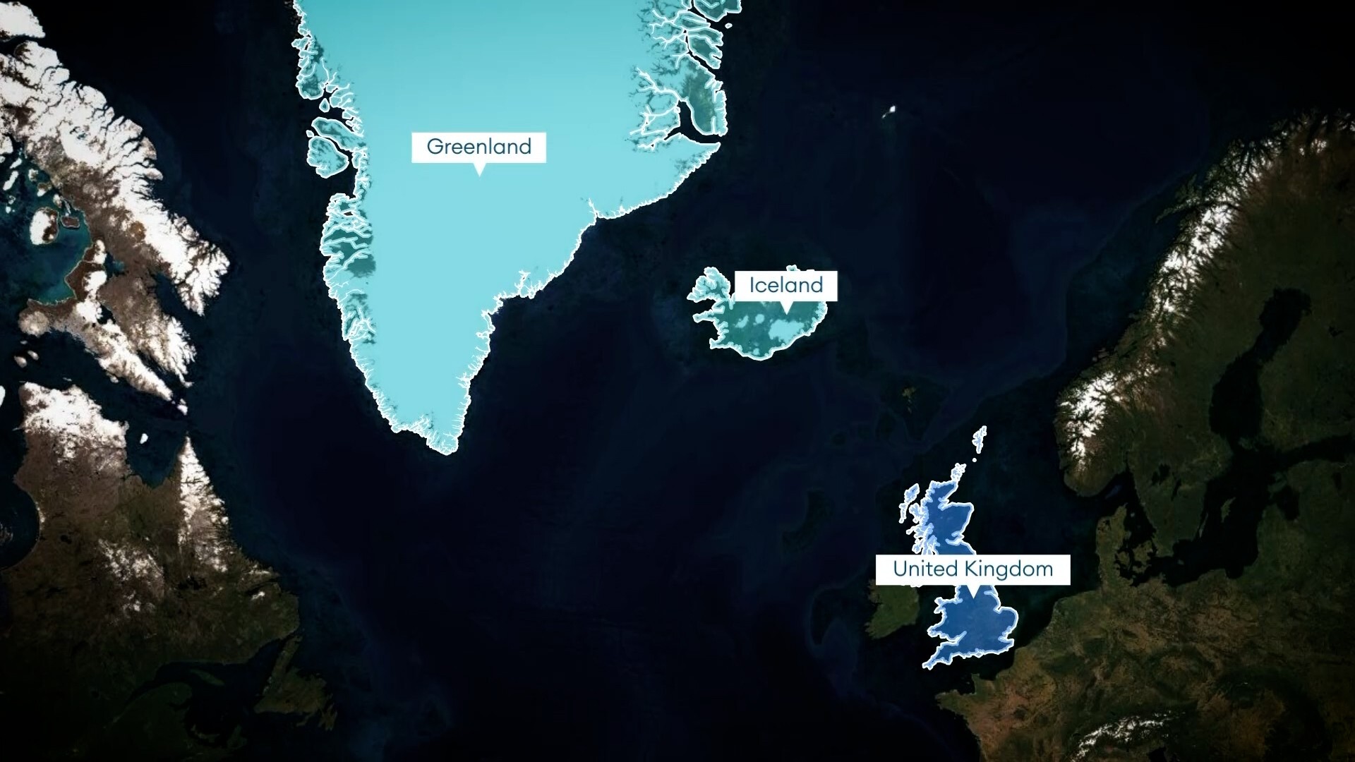 The GIUK Gap consists of a 200-mile stretch between Greenland and Iceland, and a 500-mile gap between Iceland and Scotland