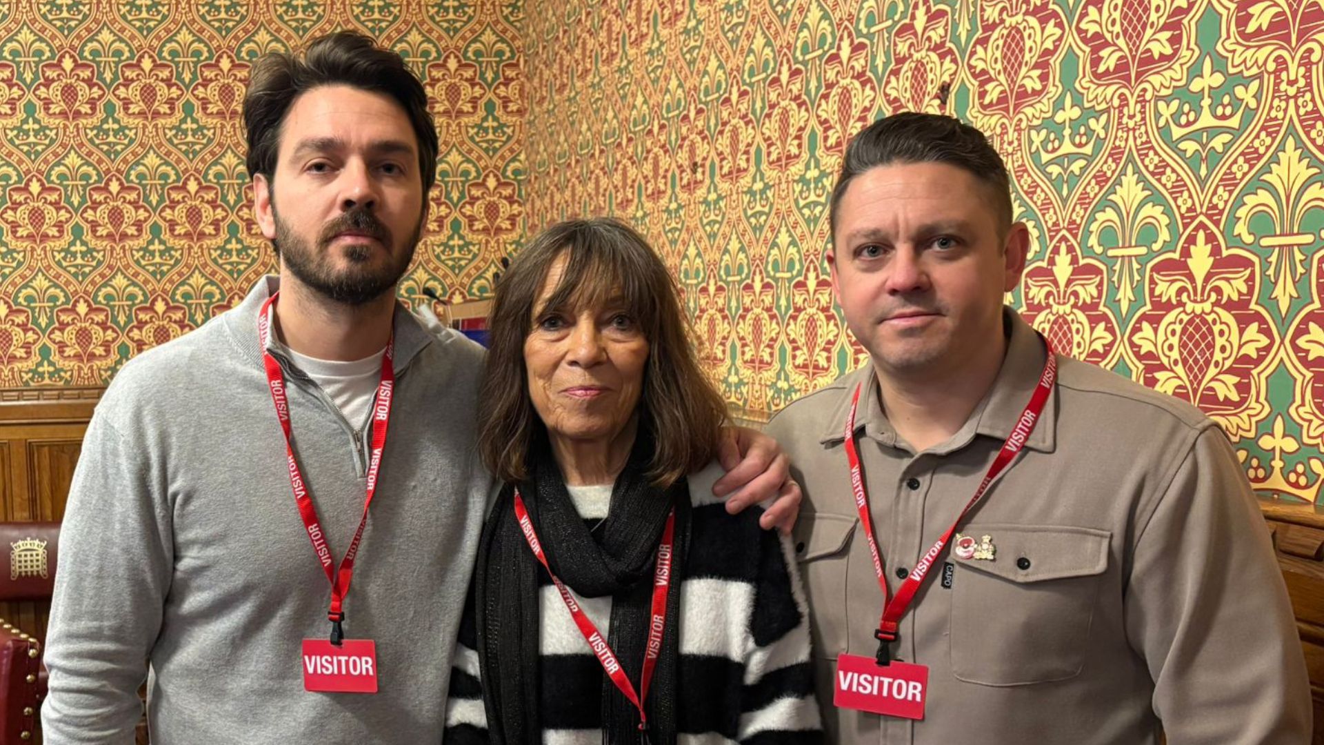 Gaynor Tobias with her sons Andy (left) and Matt 
