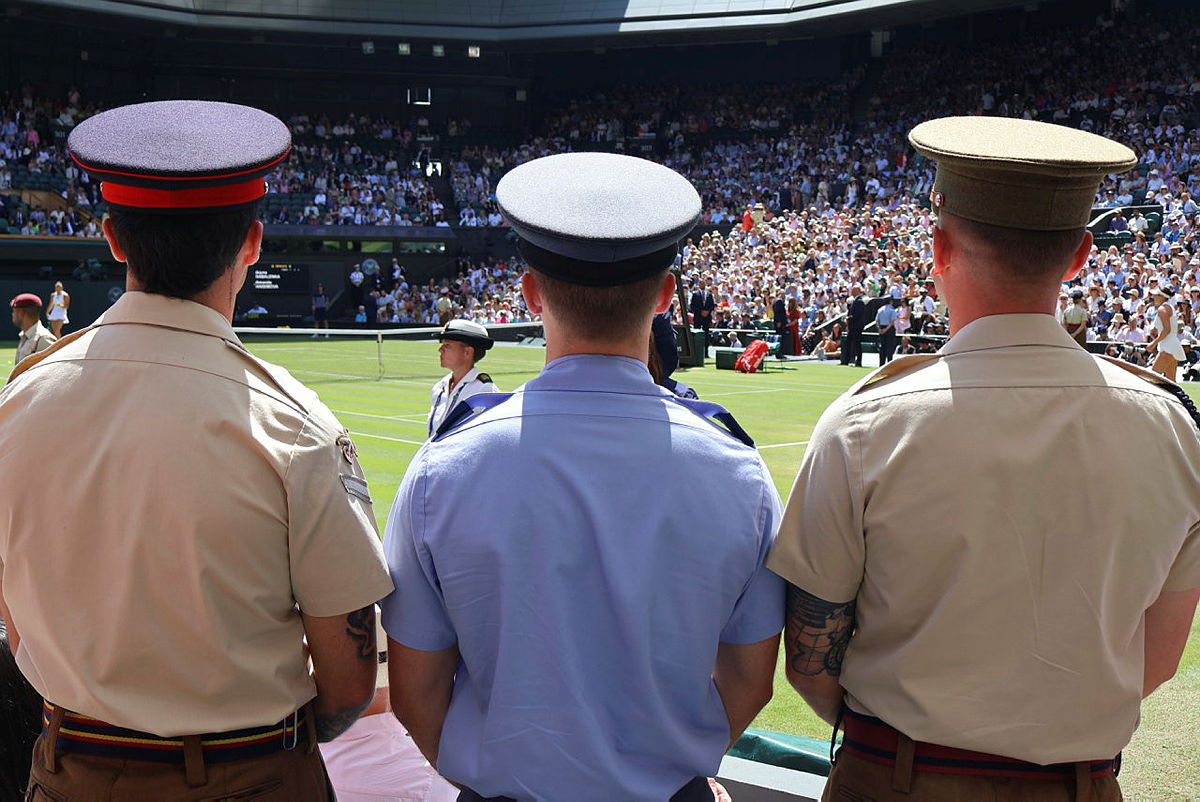 UK military security staff at Wimbledon on 10 July 2025 (Picture: MOD)