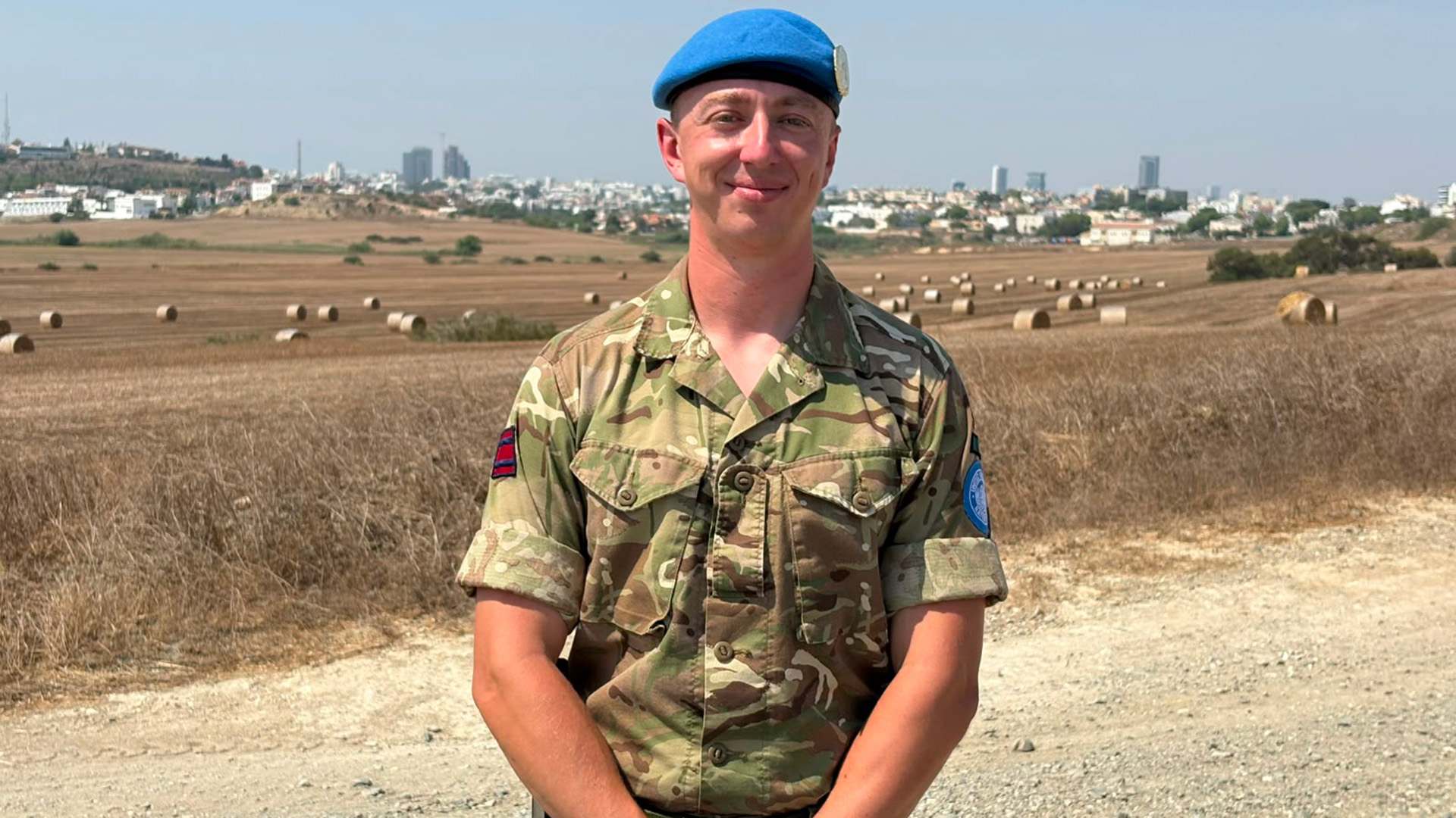 The six-month tour is Sapper Stephen Brickell's first operational deployment (Picture: BFBS)