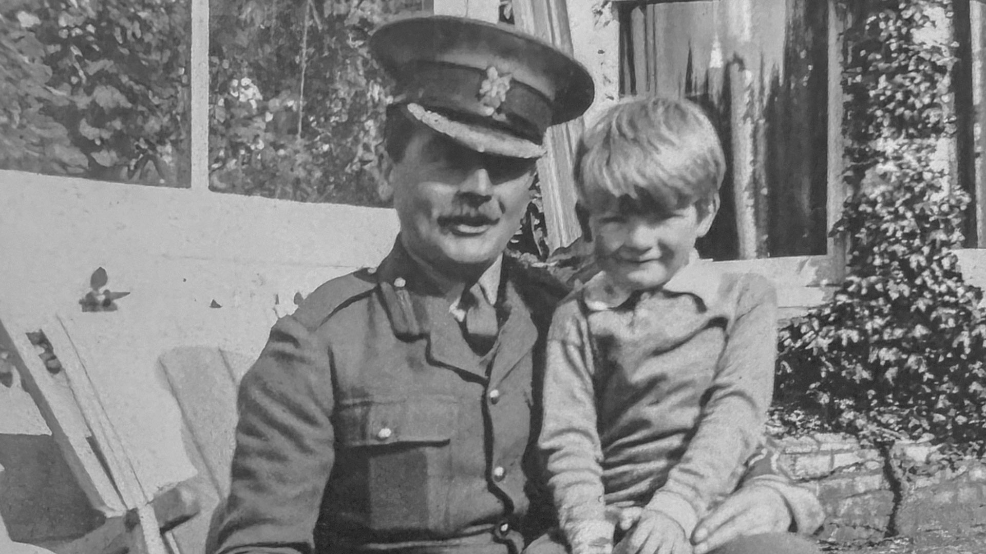 Lt Col George Franks with Brian on leave (Picture: Franks Family Archive)
