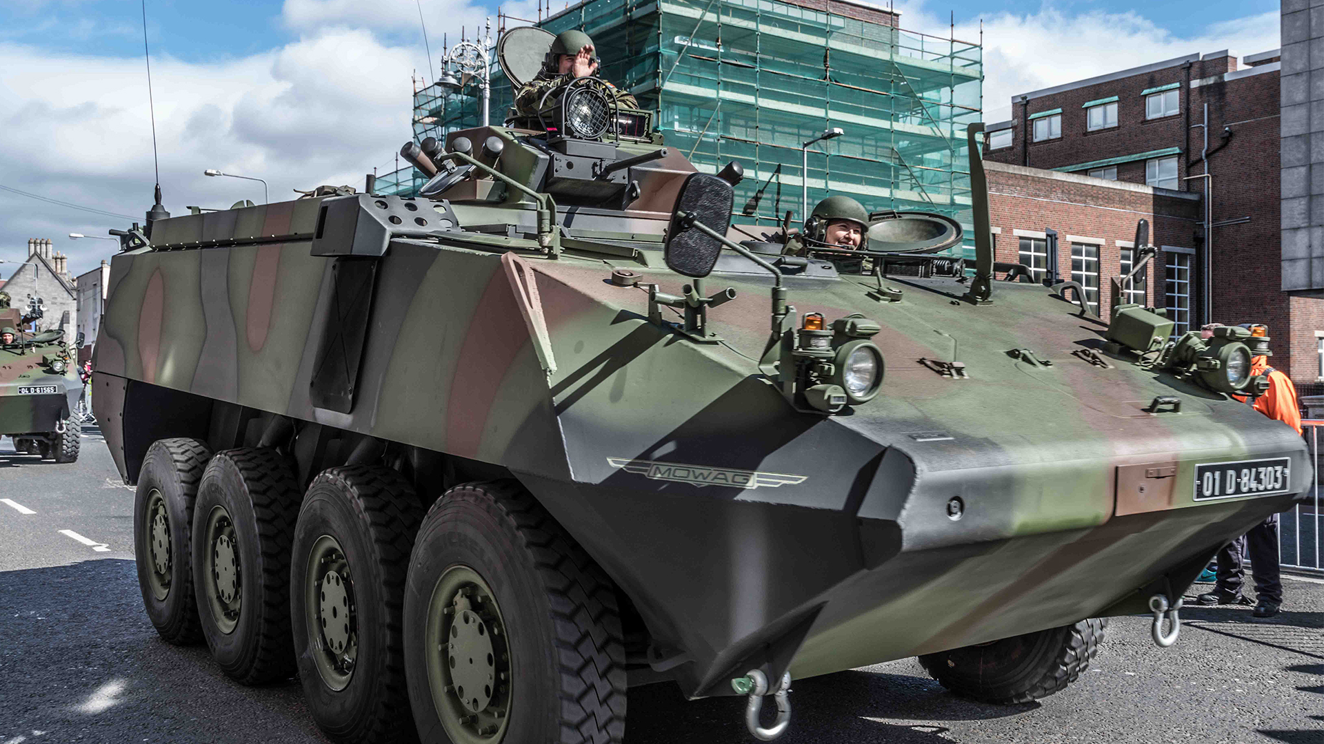 Instead of the Bradley, the Swiss-designed Mowag Piranha is used by the Irish army as an armoured personnel carrier and also in the armoured recce role (Picture: William Murphy)