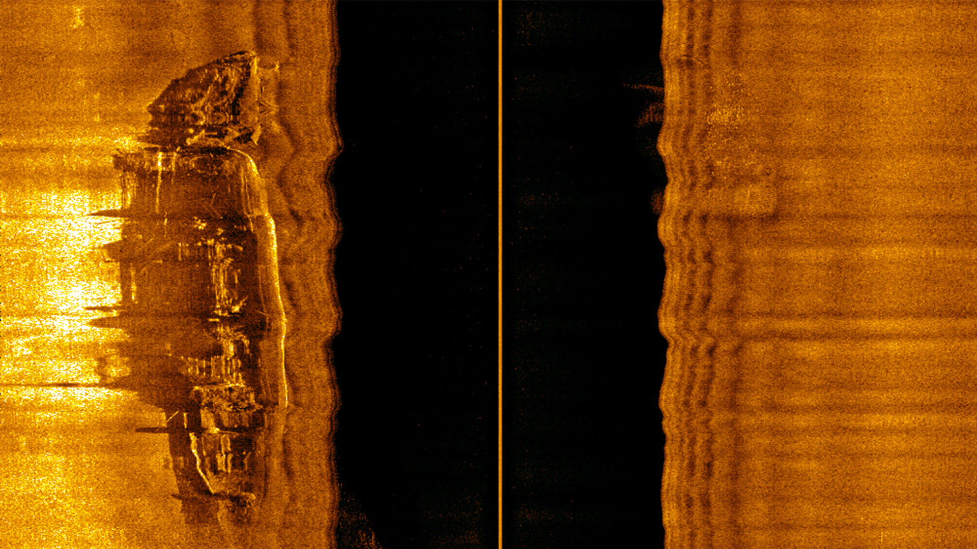 An underwater scan of HMS Nottingham lying on the sea bed was the breakthrough in finding her