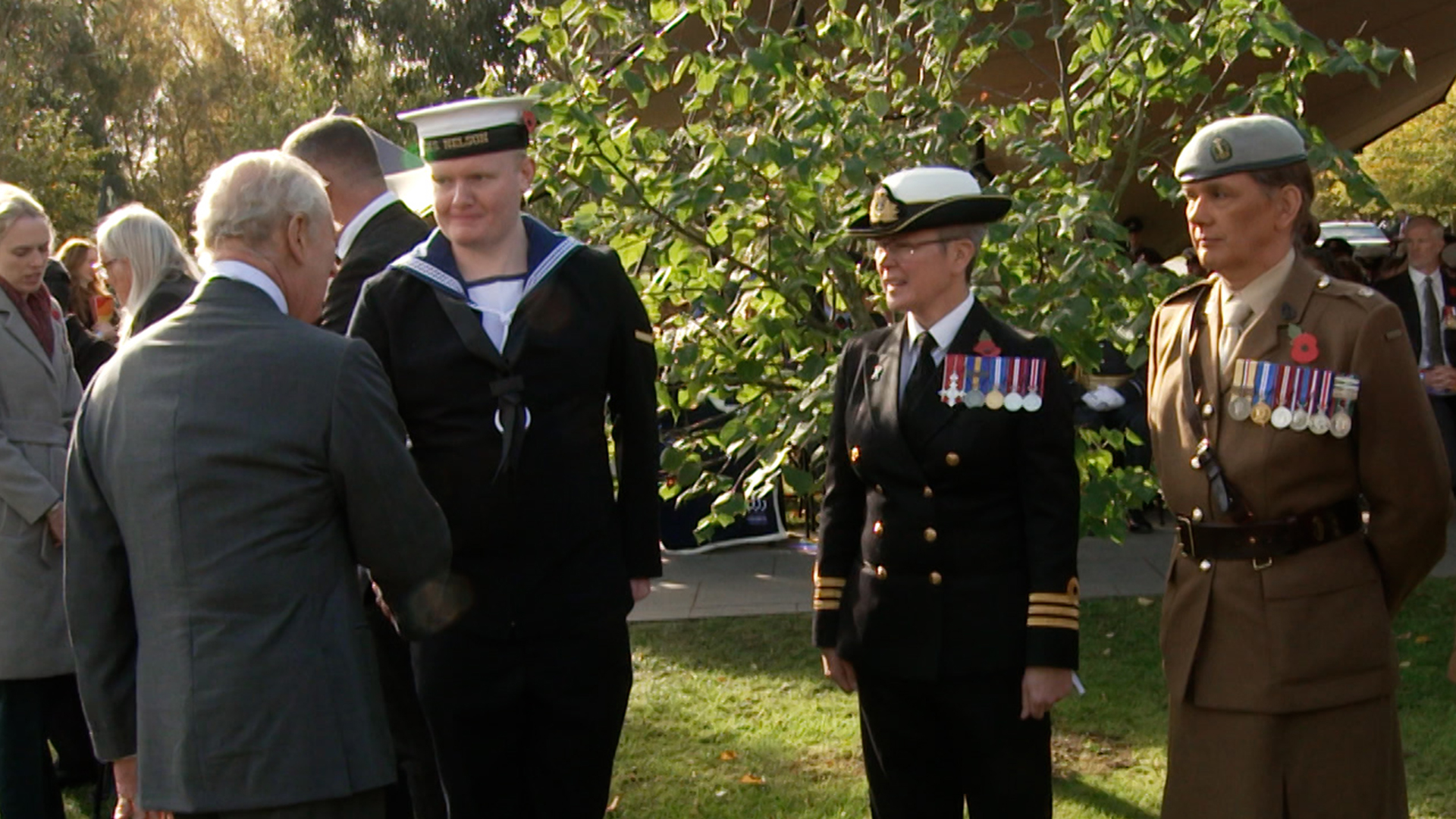 King Charles met Able Rate Liam Bell at the ceremony in Staffordshire