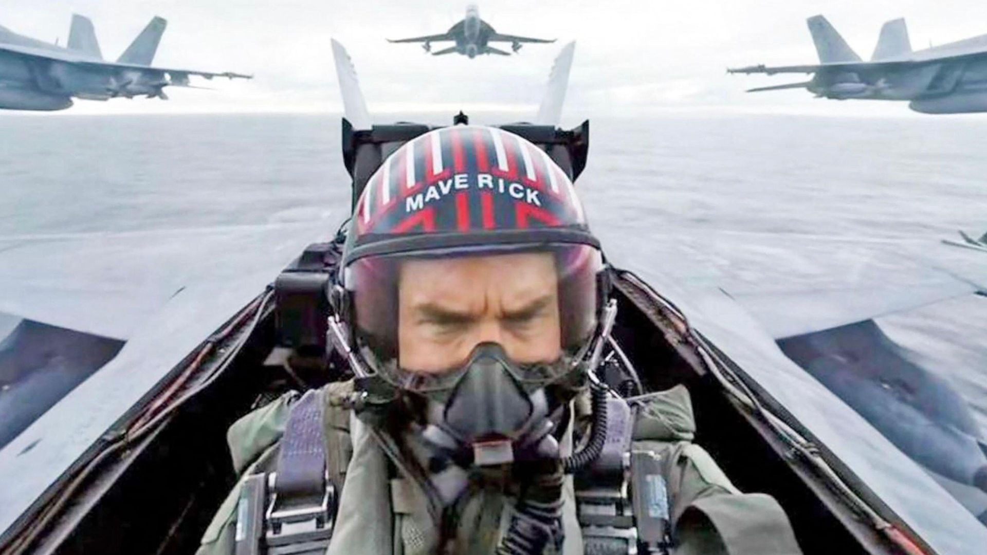 In Top Gun: Maverick, Tom Cruise's character flies a 4.5 generation F/A-18F Super Hornet - before being reunited with a fourth-generation F-14 Tomcat (Picture: Alamy)